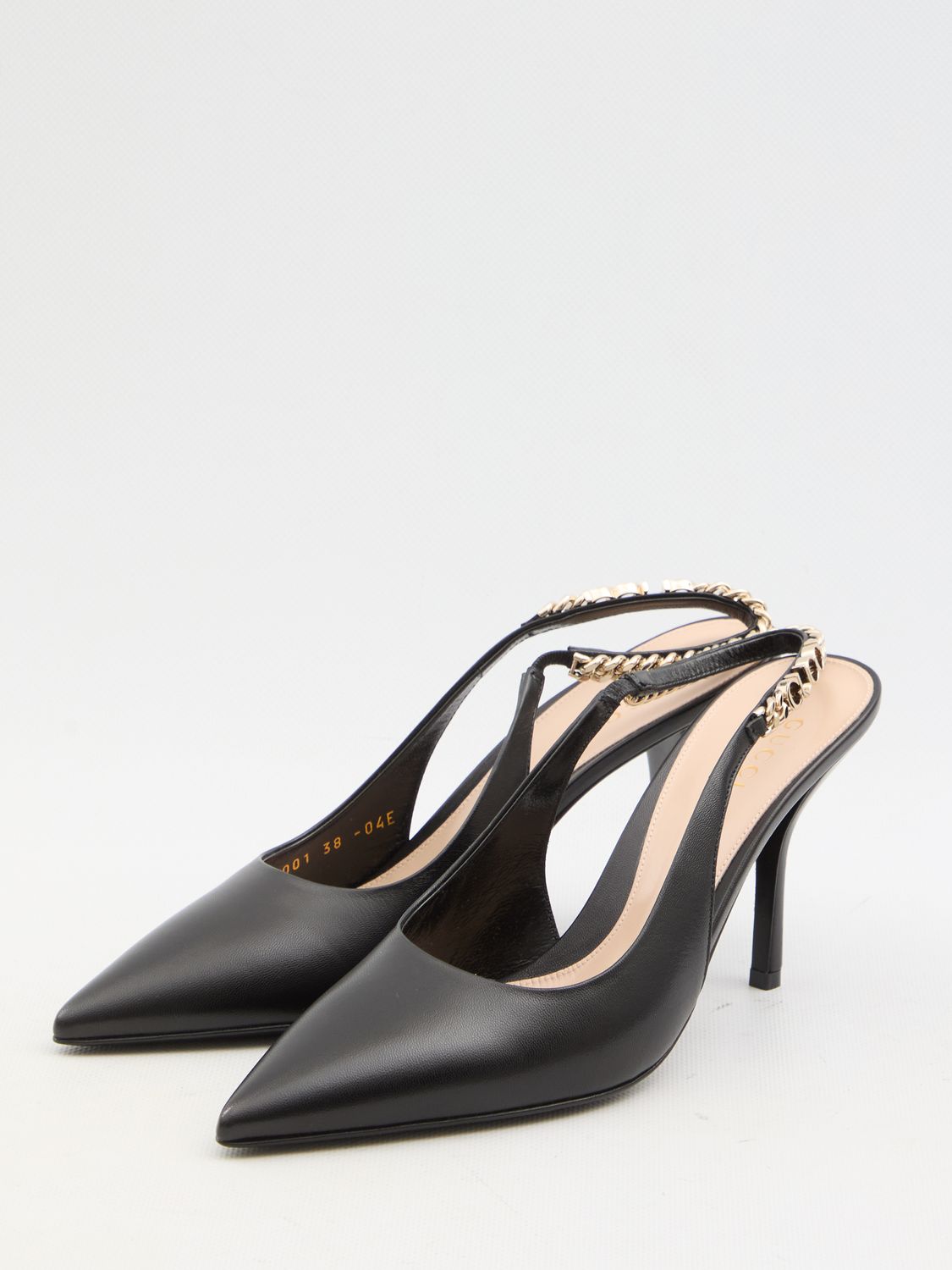 GUCCI Pointed Toe Slingback Pumps with Stiletto Heel - 10.4cm