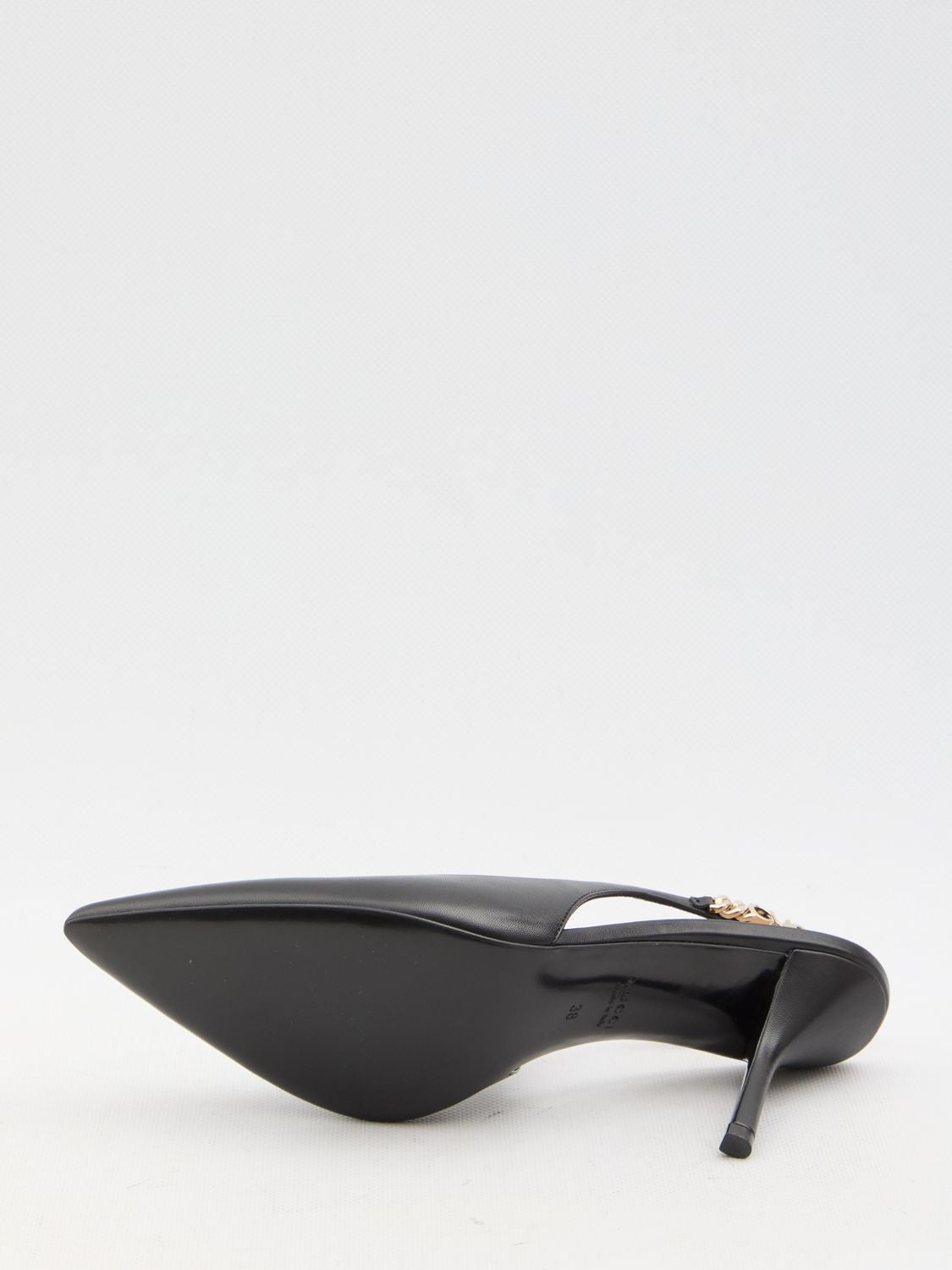 GUCCI Pointed Toe Slingback Pumps with Stiletto Heel - 10.4cm