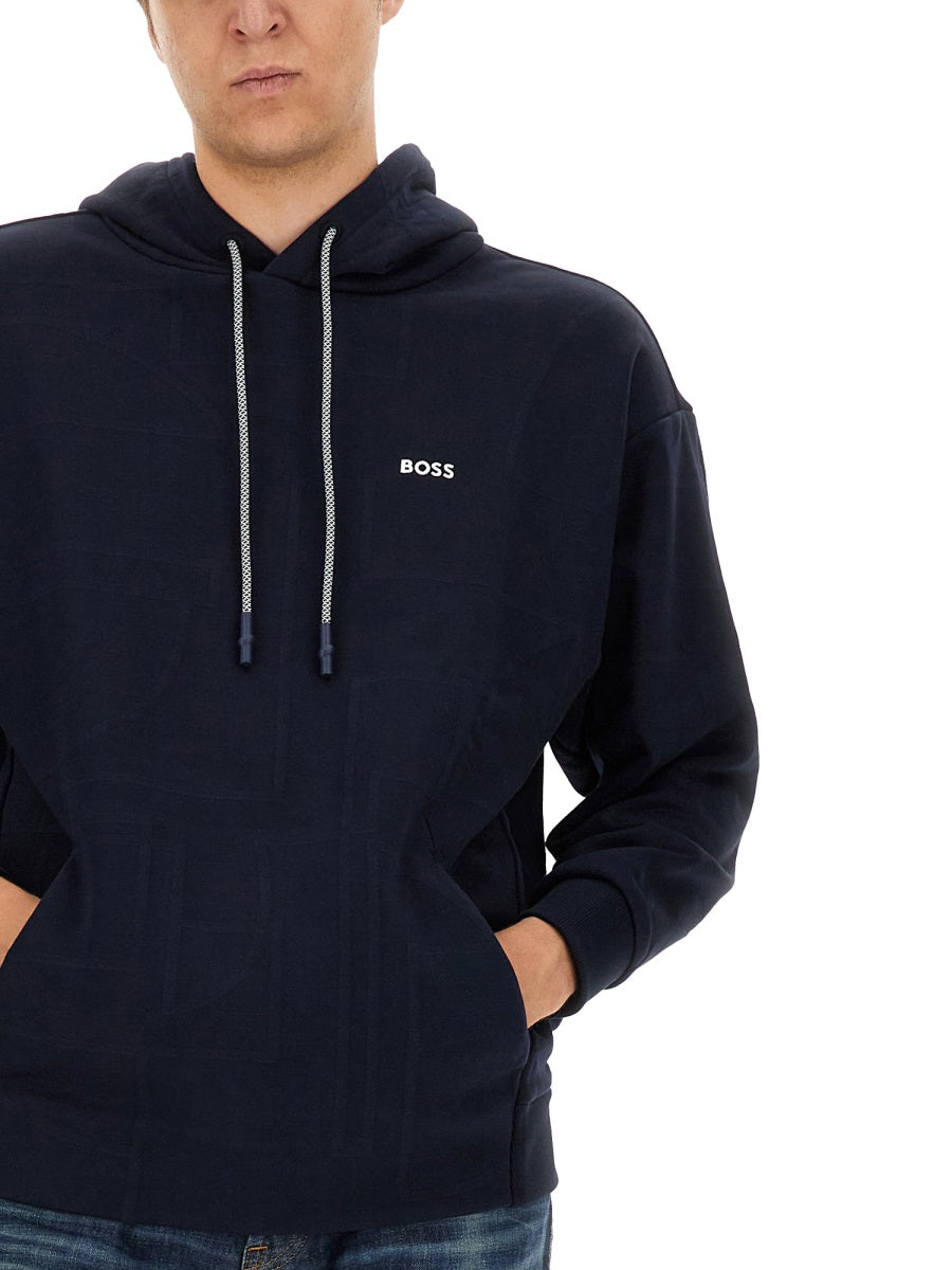 BOSS Regular Fit Sweatshirt with Logo - Size L