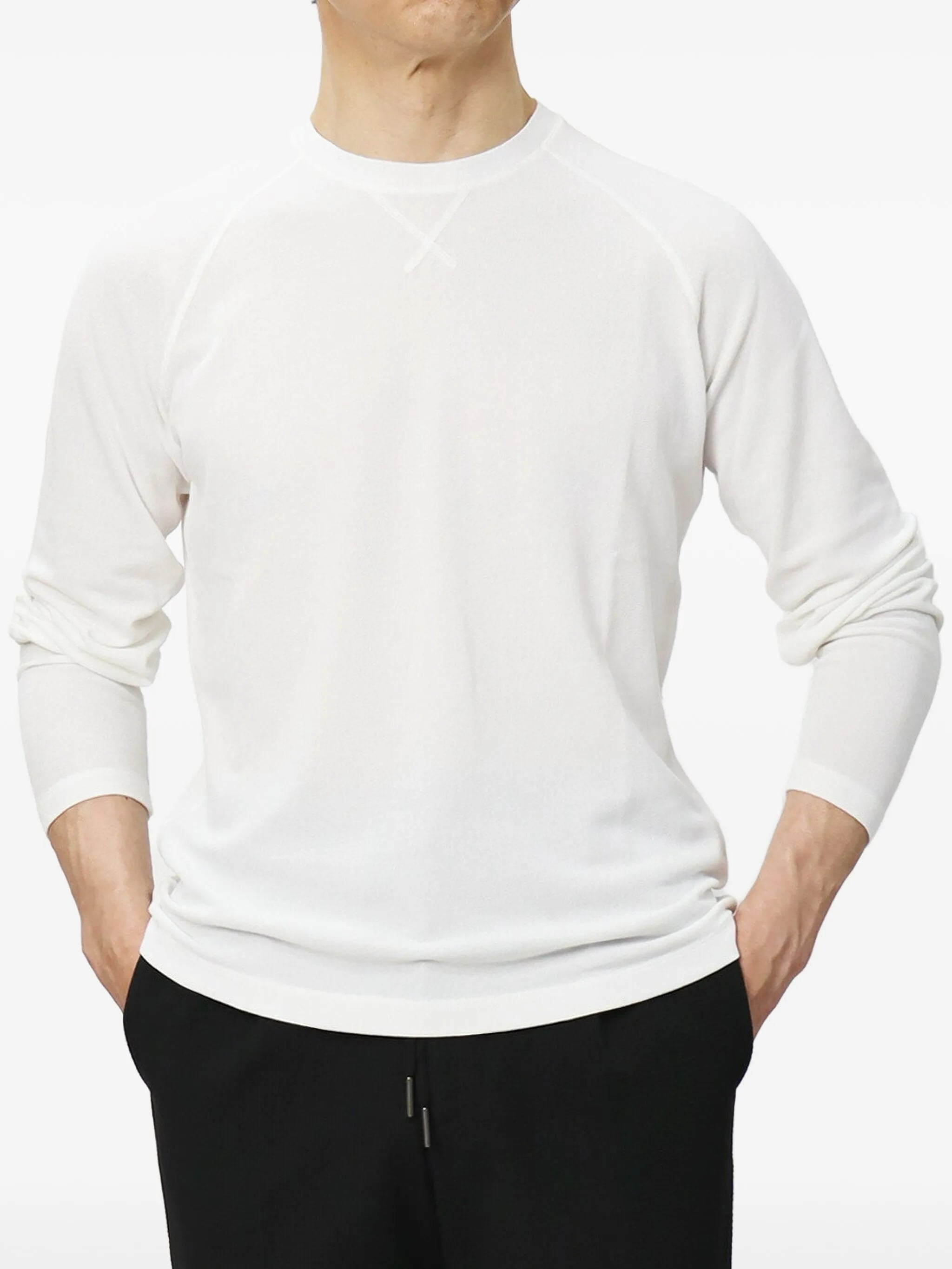 ZANONE Essential Wool Crew Neck Sweater for Men
