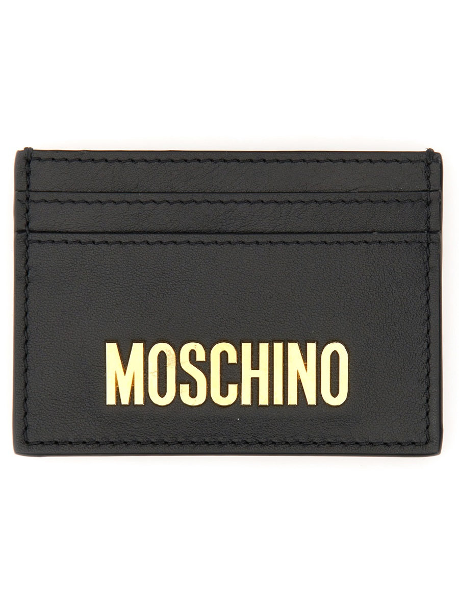MOSCHINO COUTURE Mini Couture Card Holder with Logo - Dimensions: H 7 CM X L 10 CM