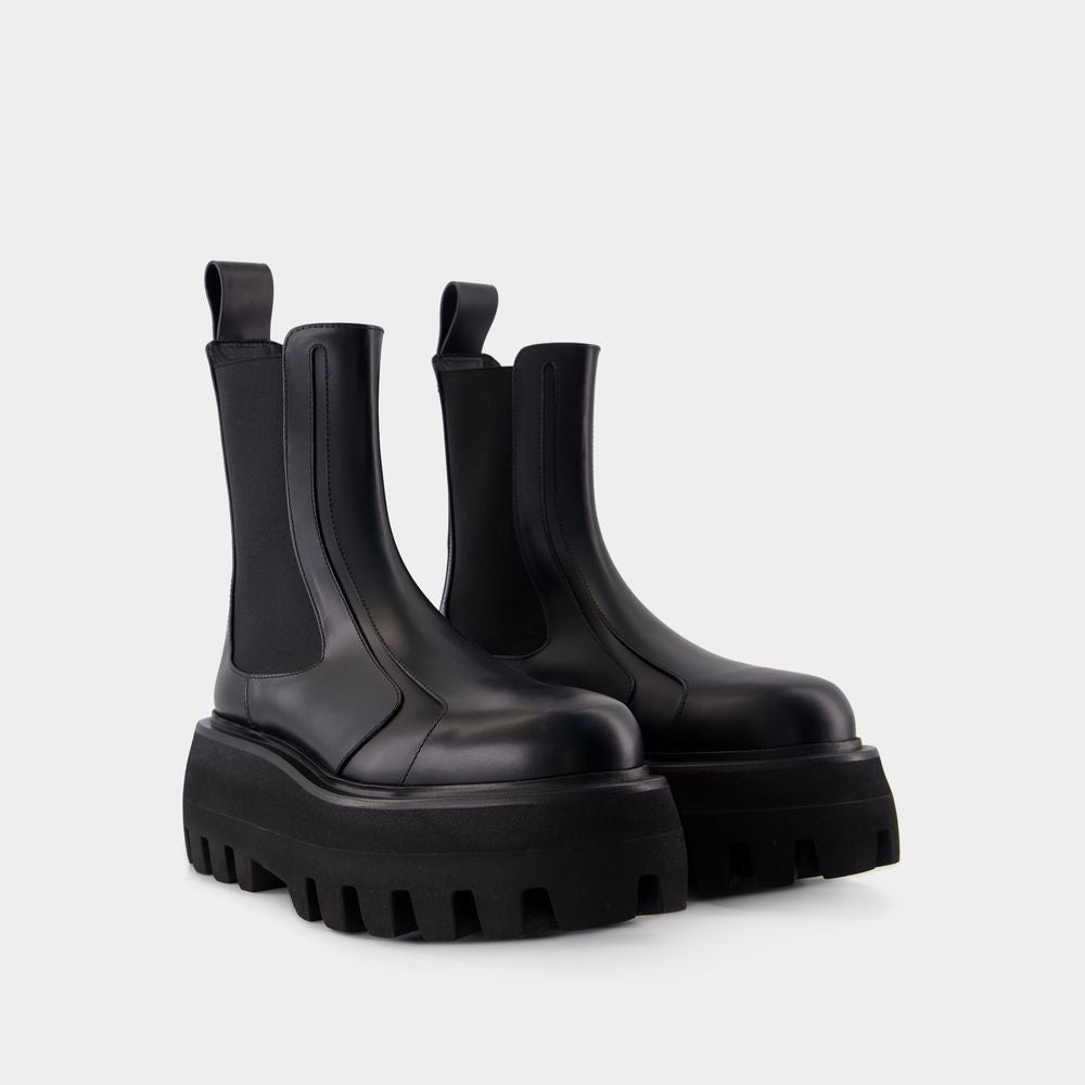 ALEXANDER MCQUEEN Elegant Women's Rubber Mini Boots