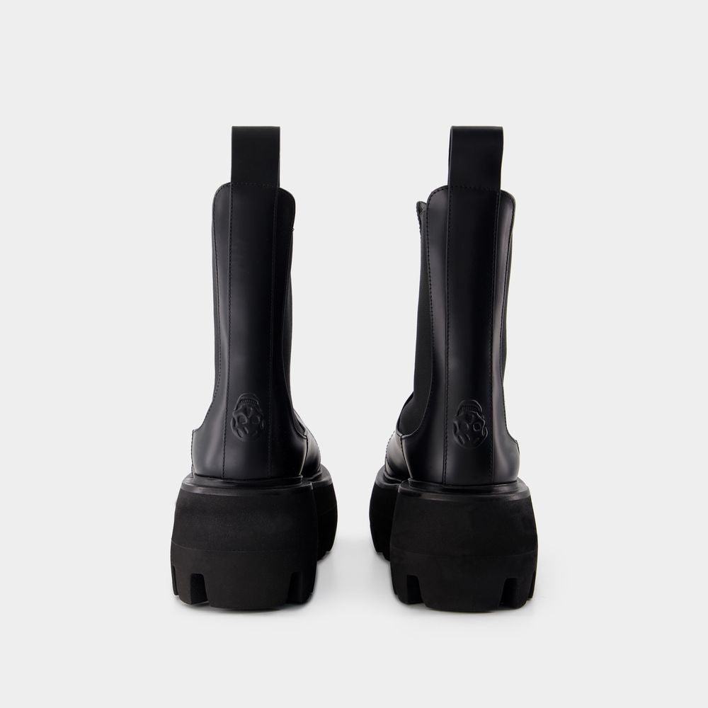 ALEXANDER MCQUEEN Elegant Women's Rubber Mini Boots