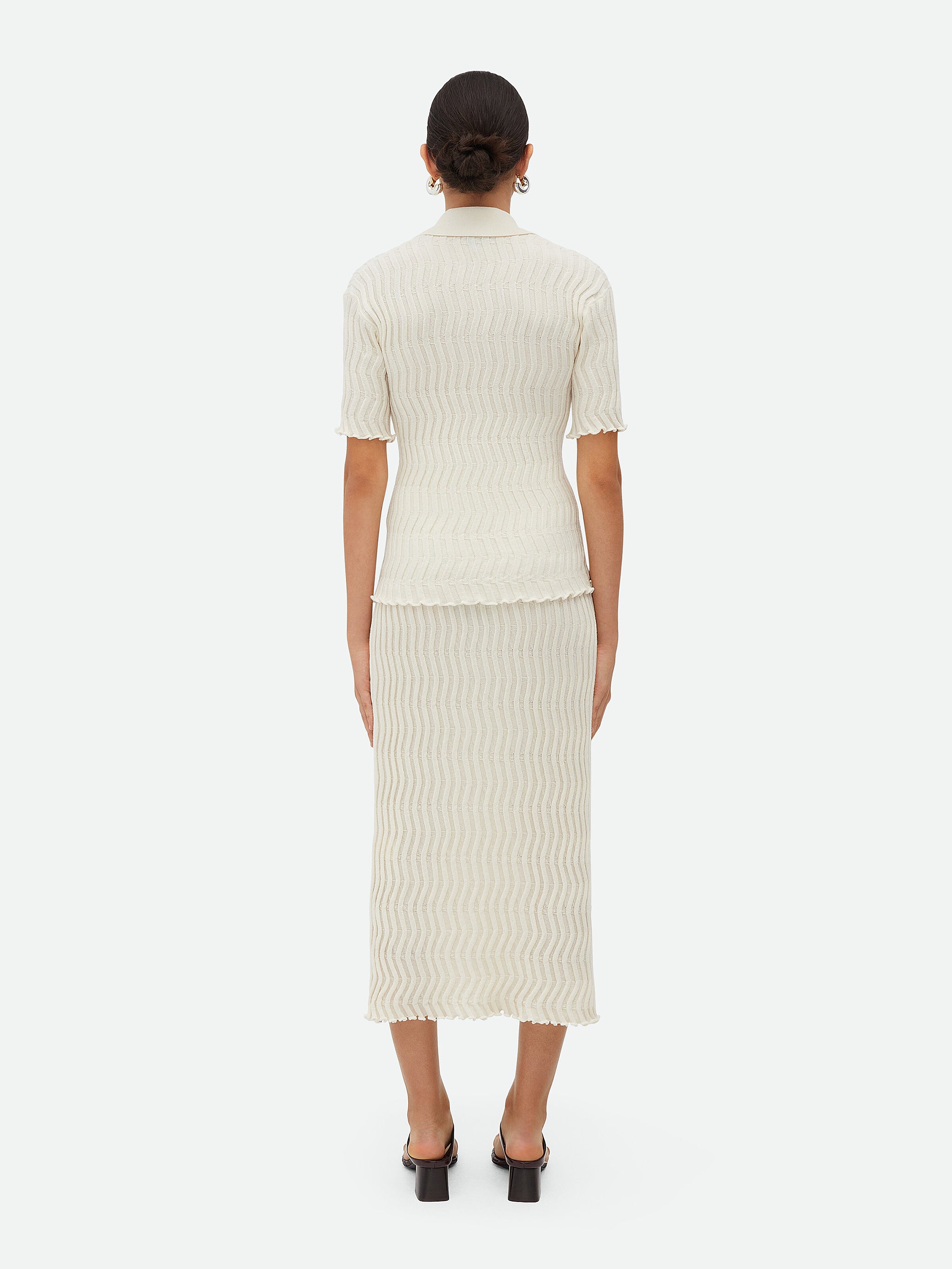 BOTTEGA VENETA Ribbed Wool Mini Skirt - Size S