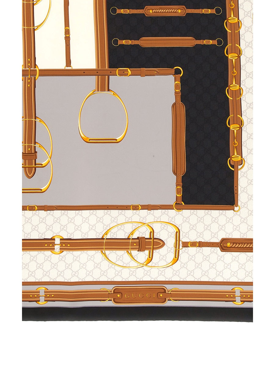 GUCCI Printed Silk Carre - Women's Fashion Accessory