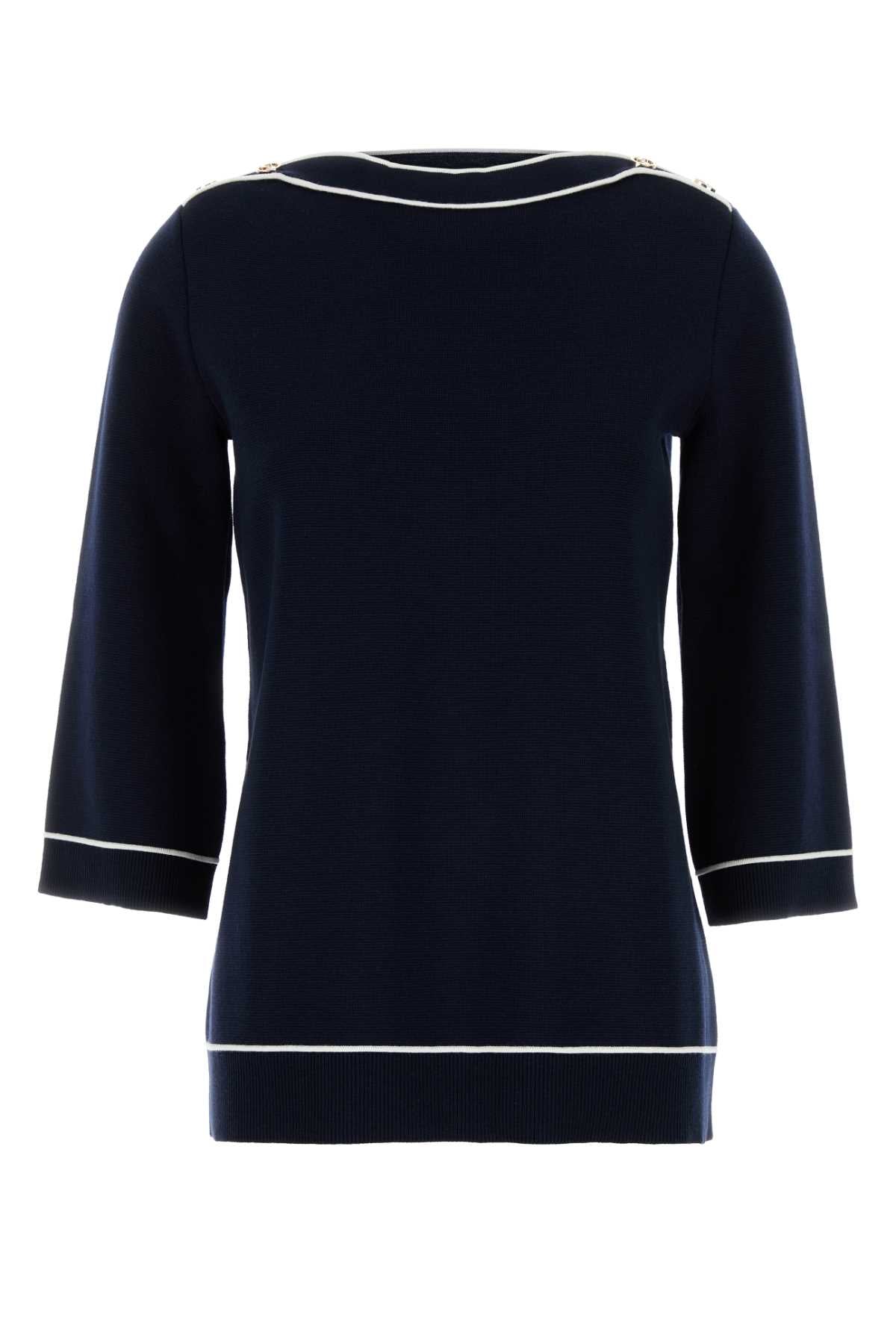 GUCCI Oversized Wool Sweater with Boat Neck - Women's