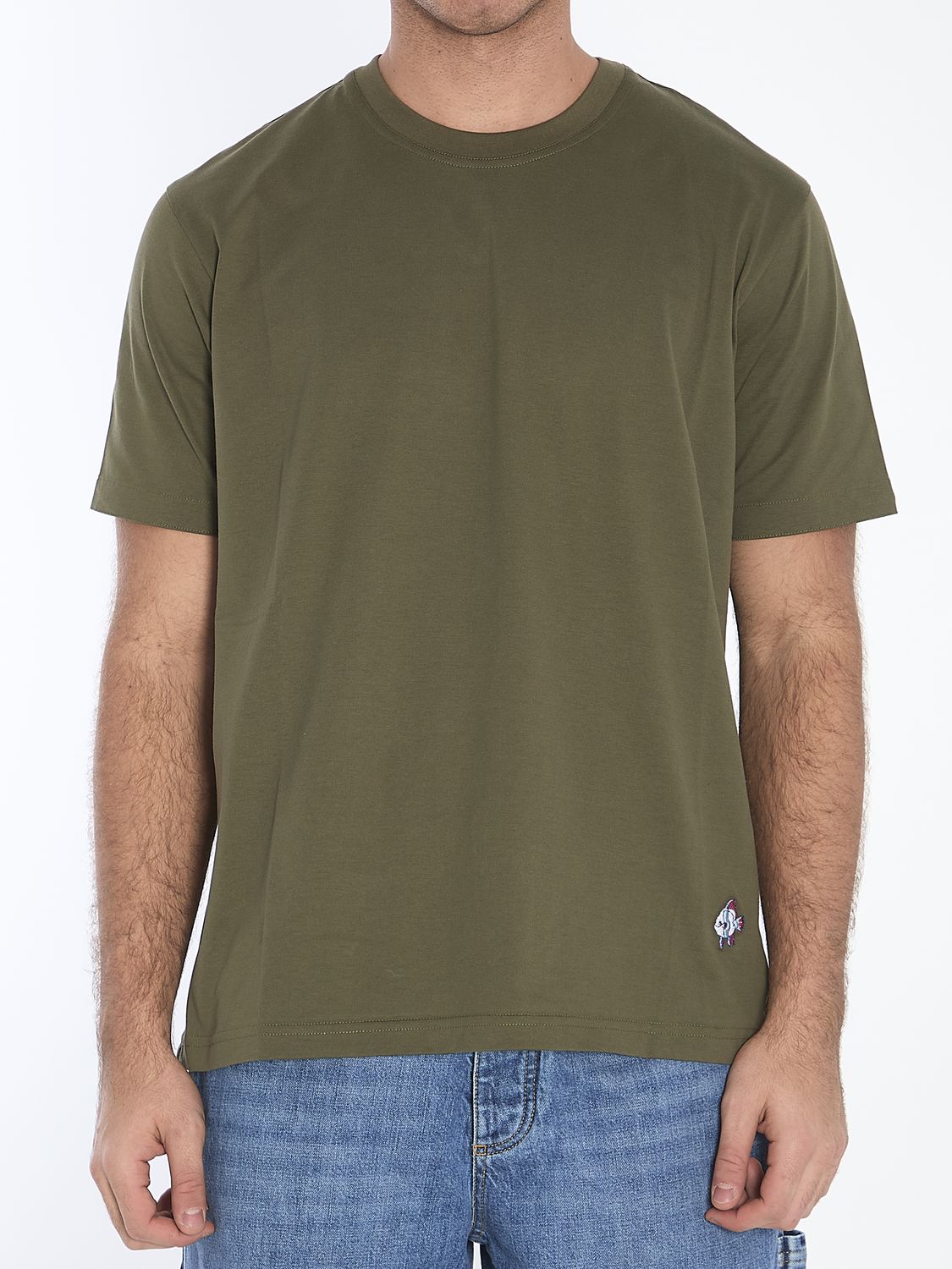 BOTTEGA VENETA Patch-Detail Light Cotton T-Shirt