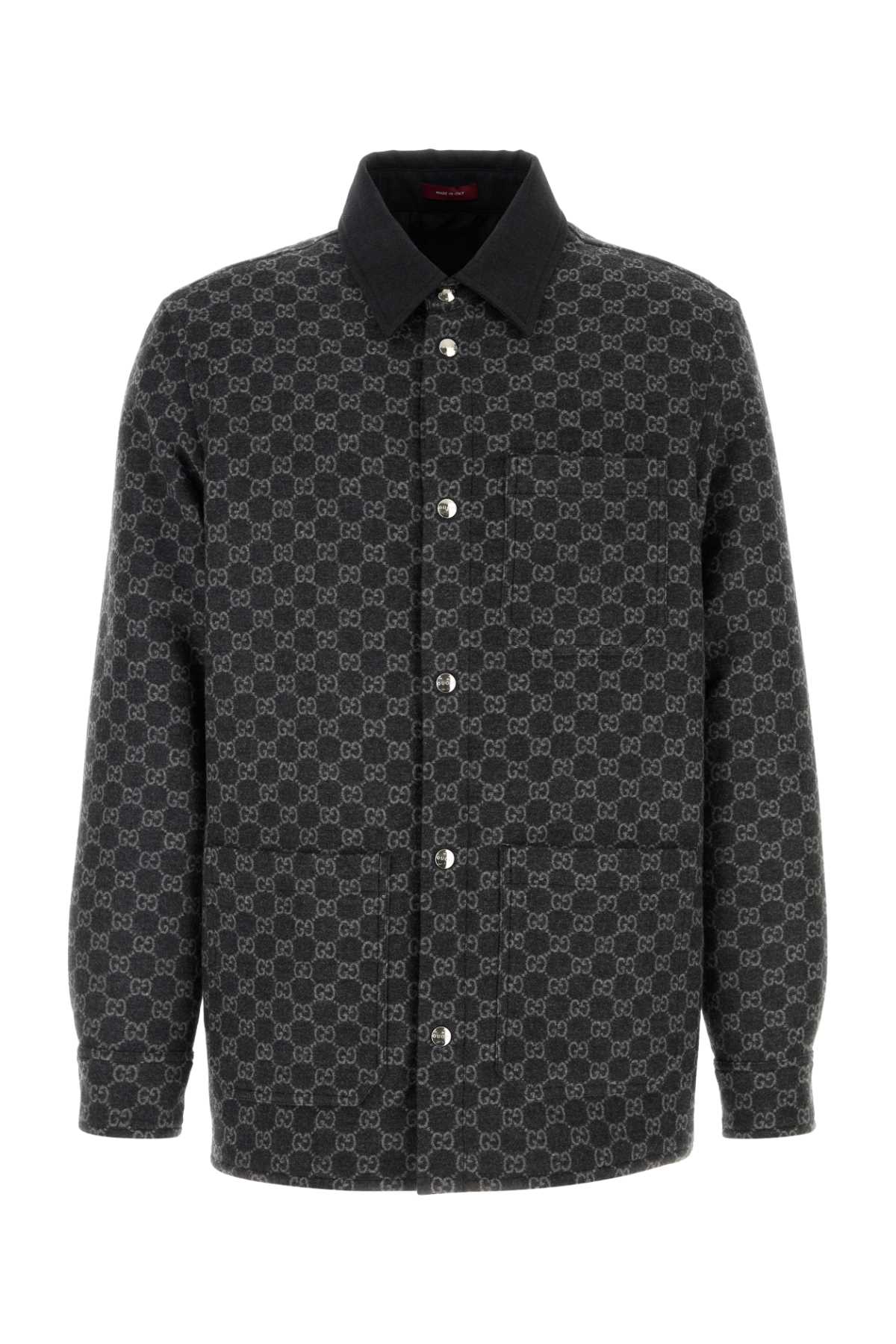 GUCCI Embroidered Flannel Jacket for Men