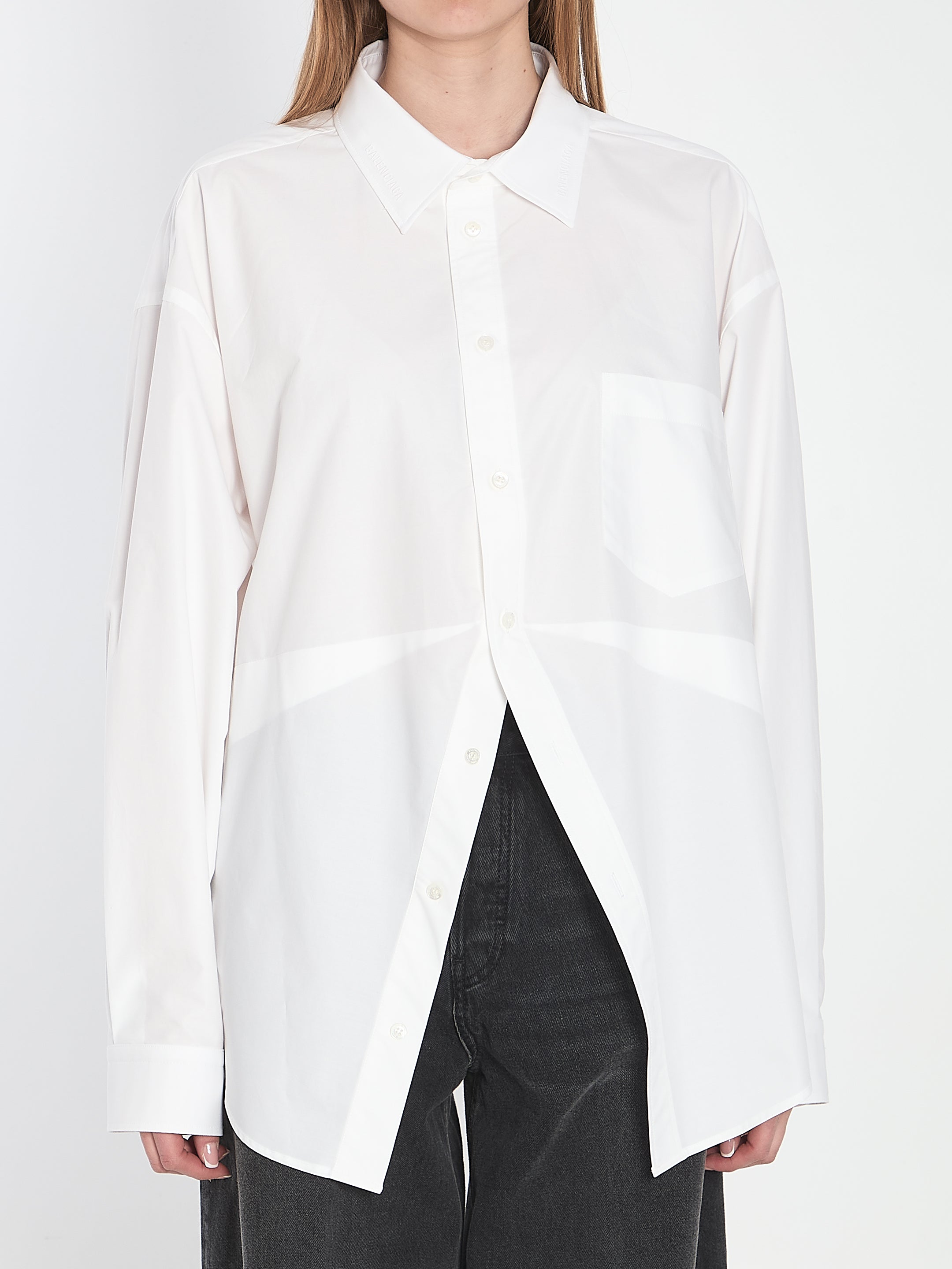 BALENCIAGA Chic Poplin Shirt - Size 38