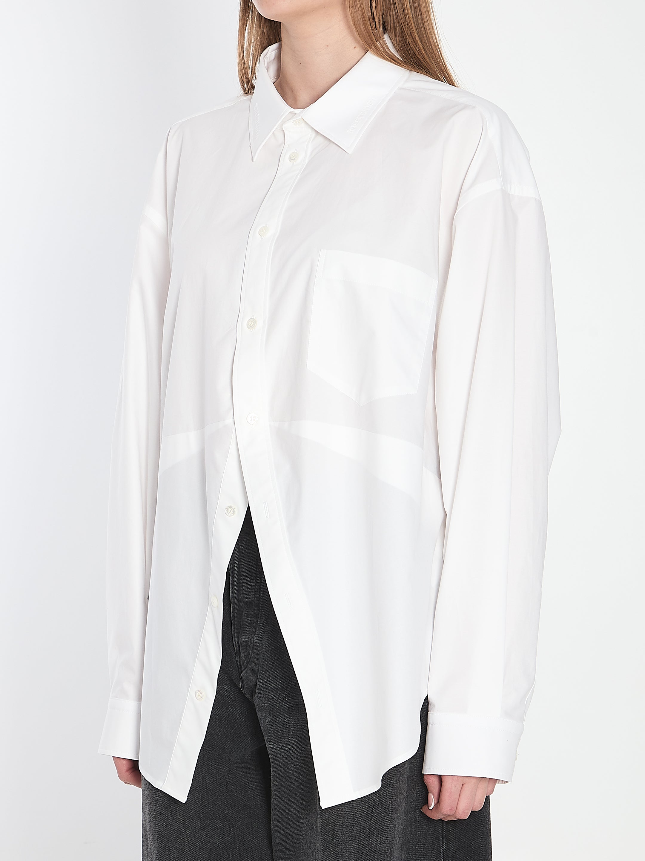 BALENCIAGA Chic Poplin Shirt - Size 38