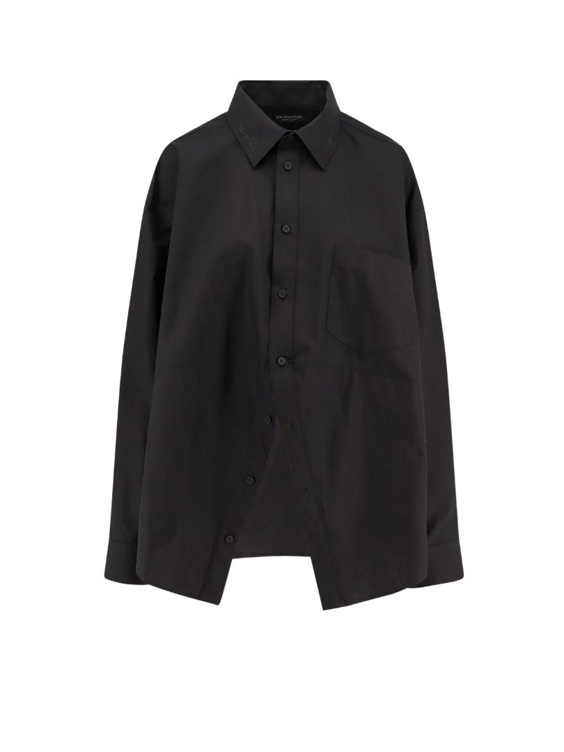 BALENCIAGA Asymmetric Hem Cotton Shirt