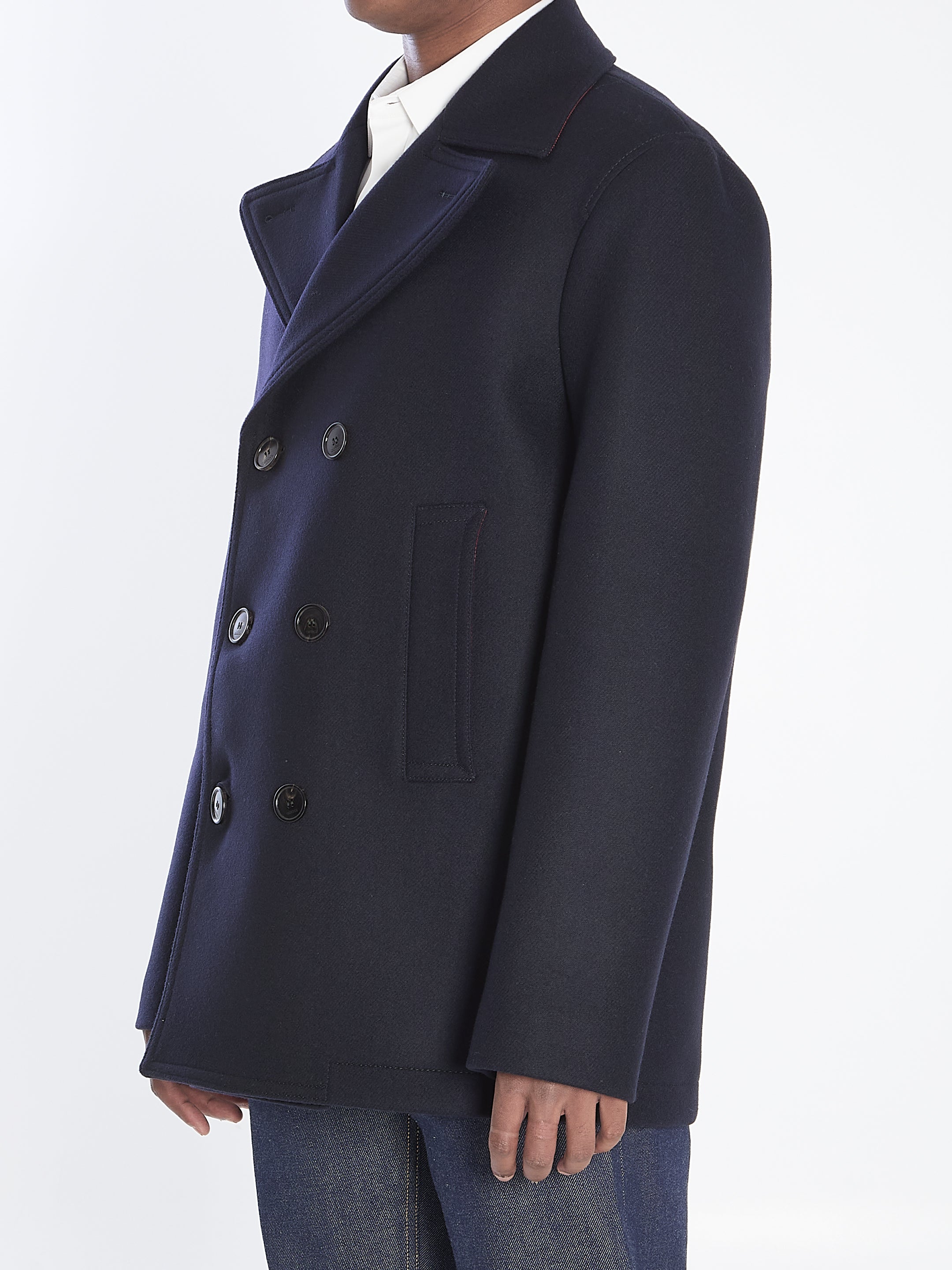 GUCCI Wool Peacoat Jacket for Men