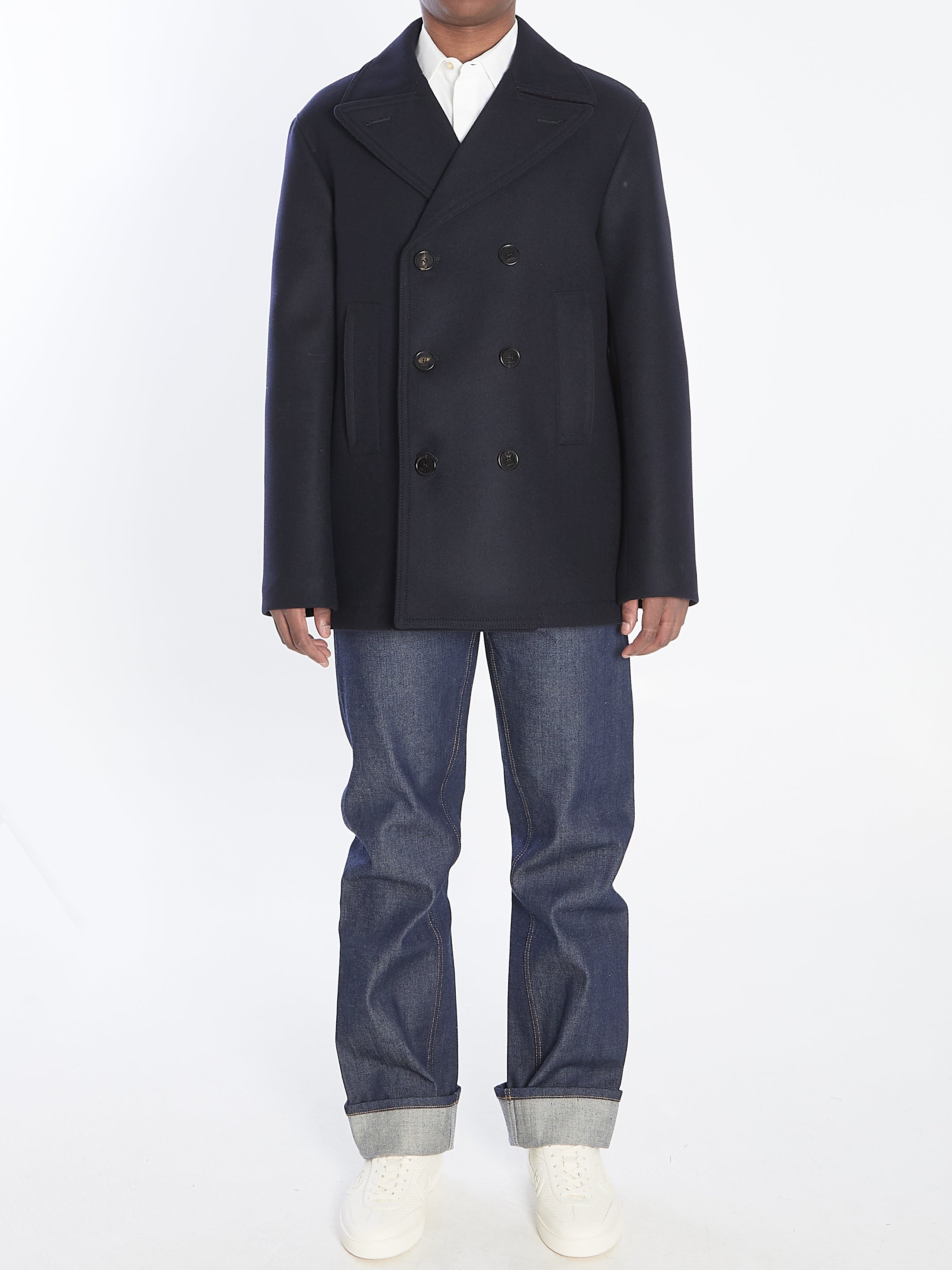 GUCCI Wool Peacoat Jacket for Men