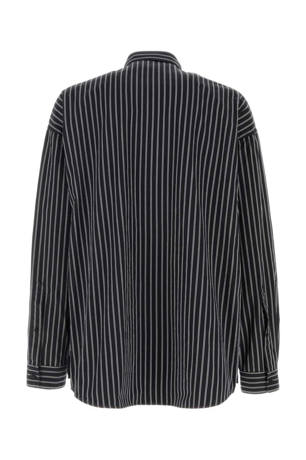 BALENCIAGA Oversized Stripped Poplin Shirt for Men