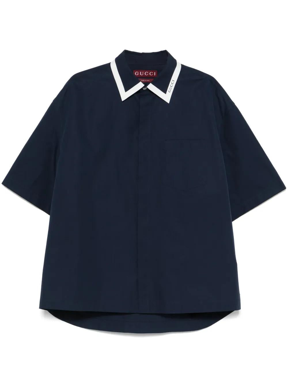 GUCCI Short Sleeve Cotton Shirt for Men