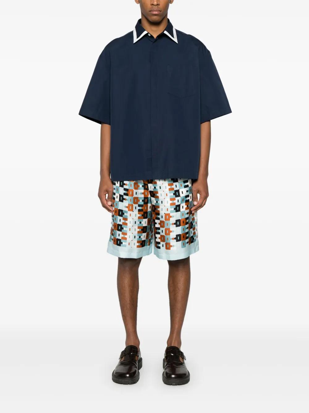 GUCCI Short Sleeve Cotton Shirt for Men