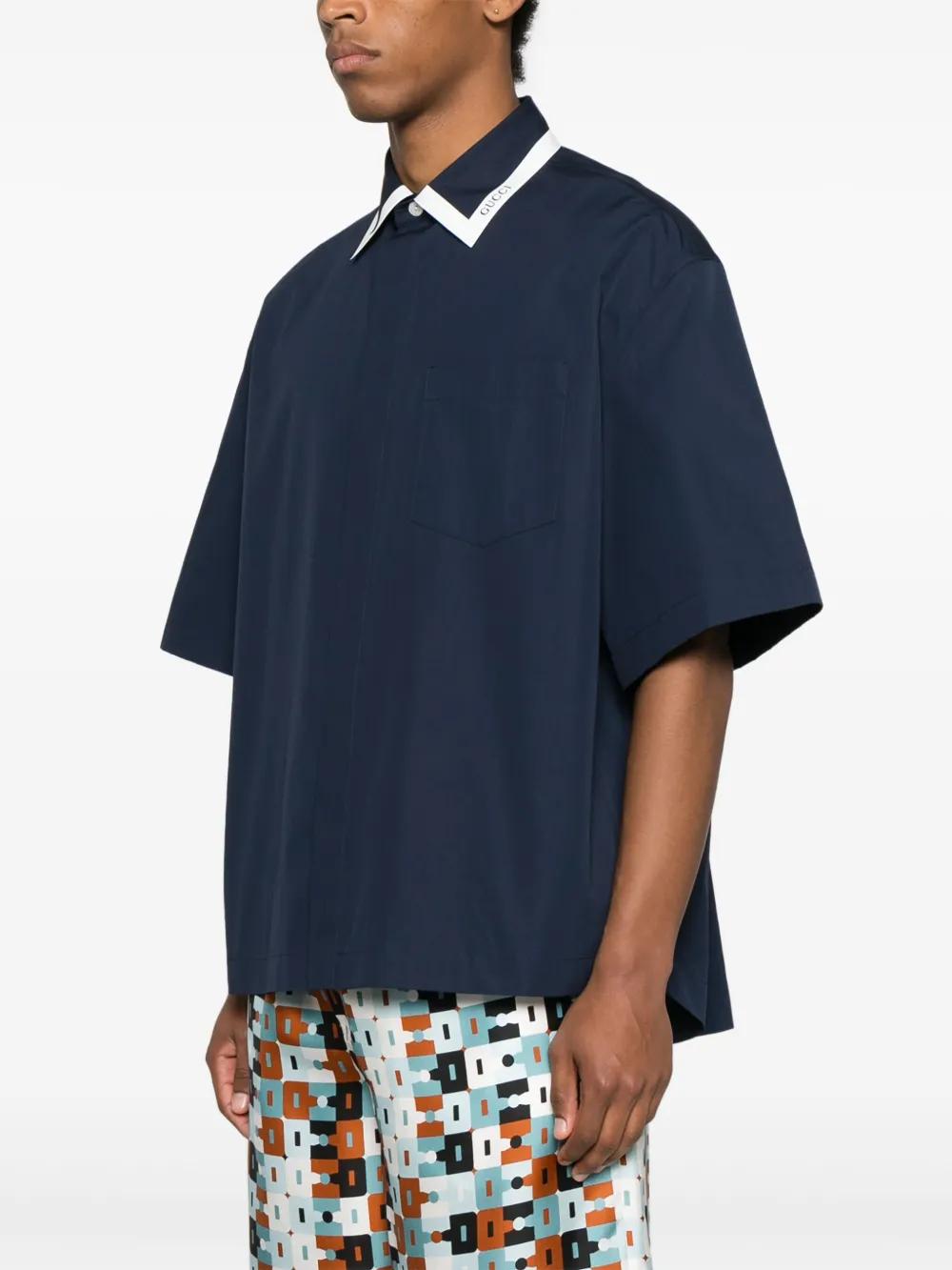 GUCCI Short Sleeve Cotton Shirt for Men