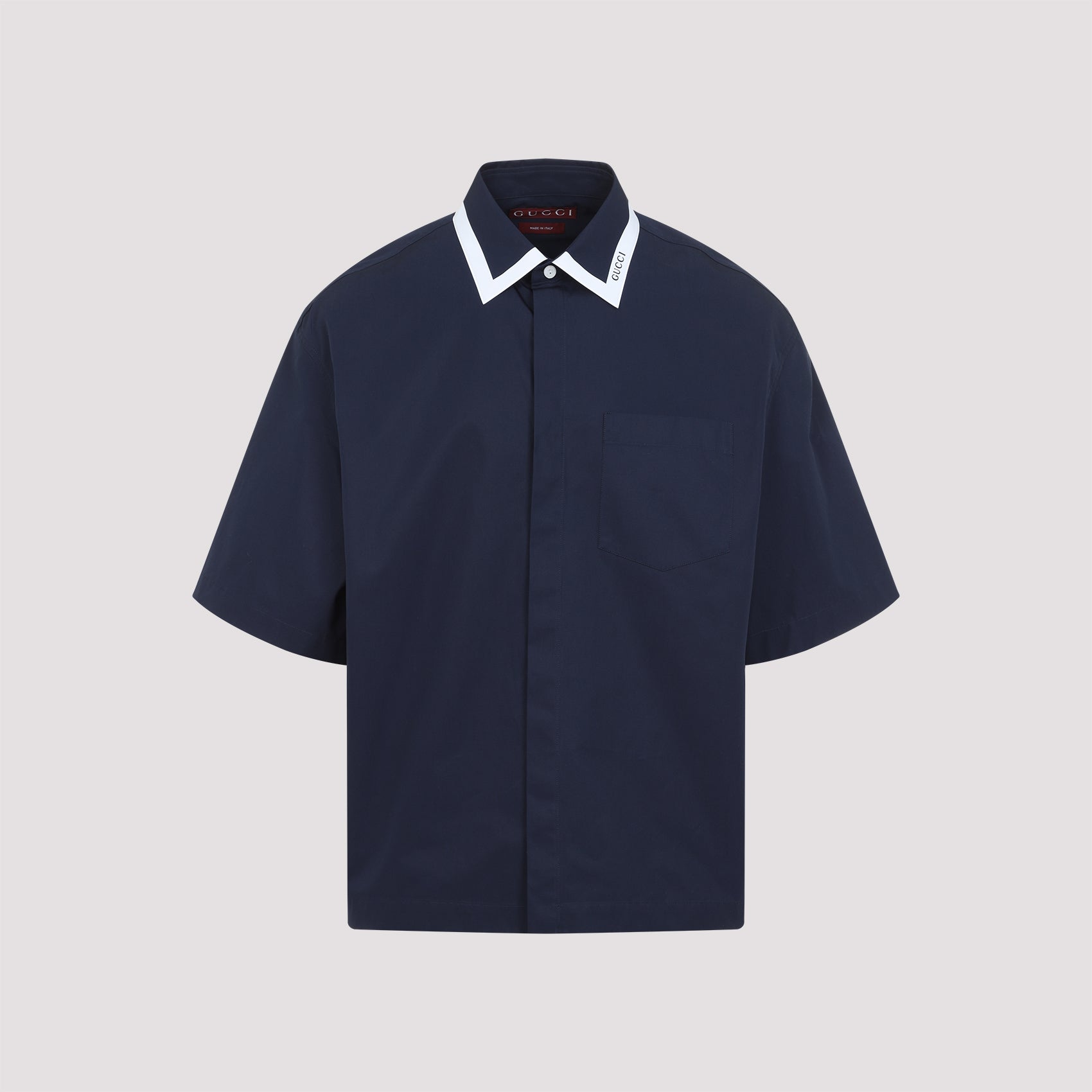 GUCCI Short Sleeve Cotton Shirt for Men