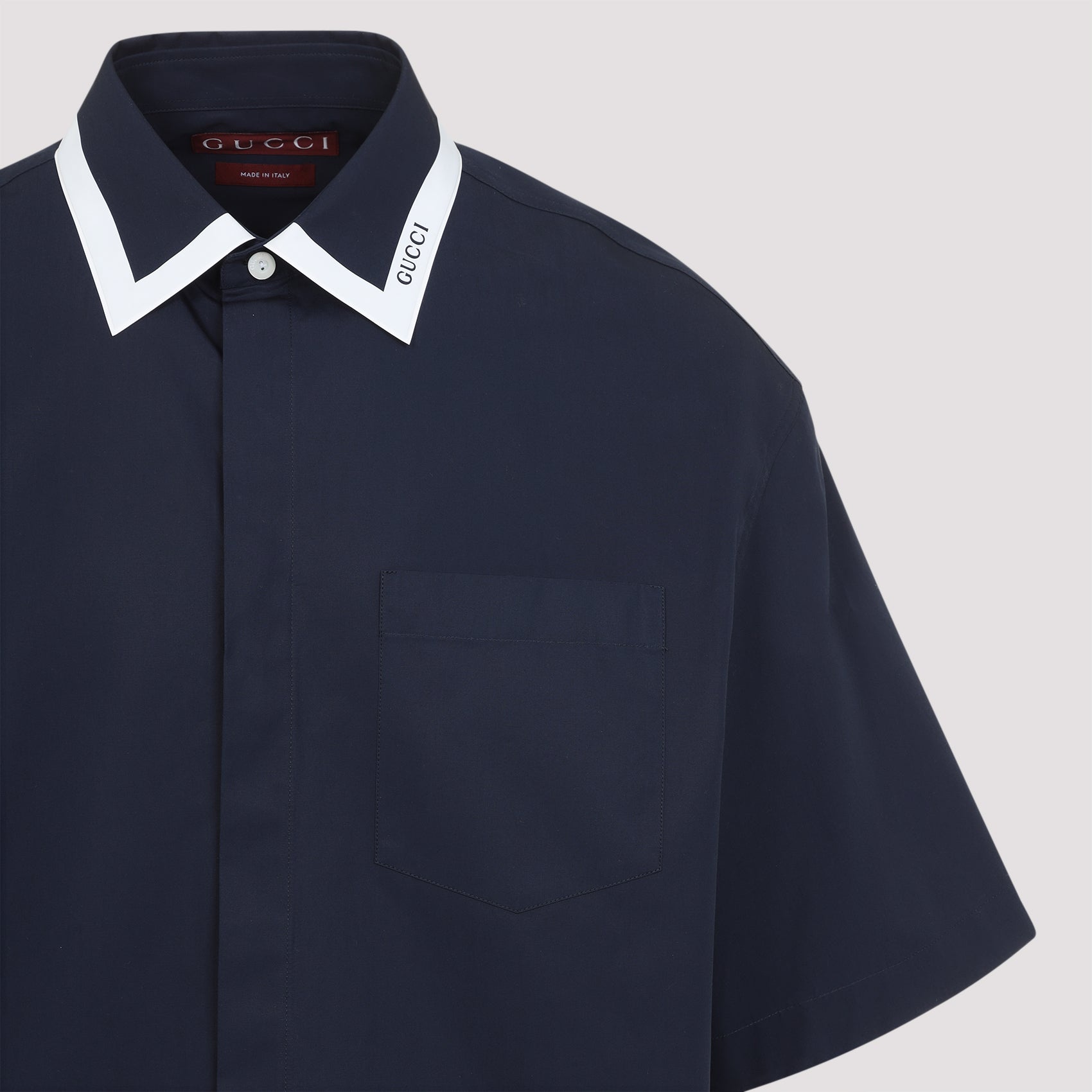 GUCCI Short Sleeve Cotton Shirt for Men