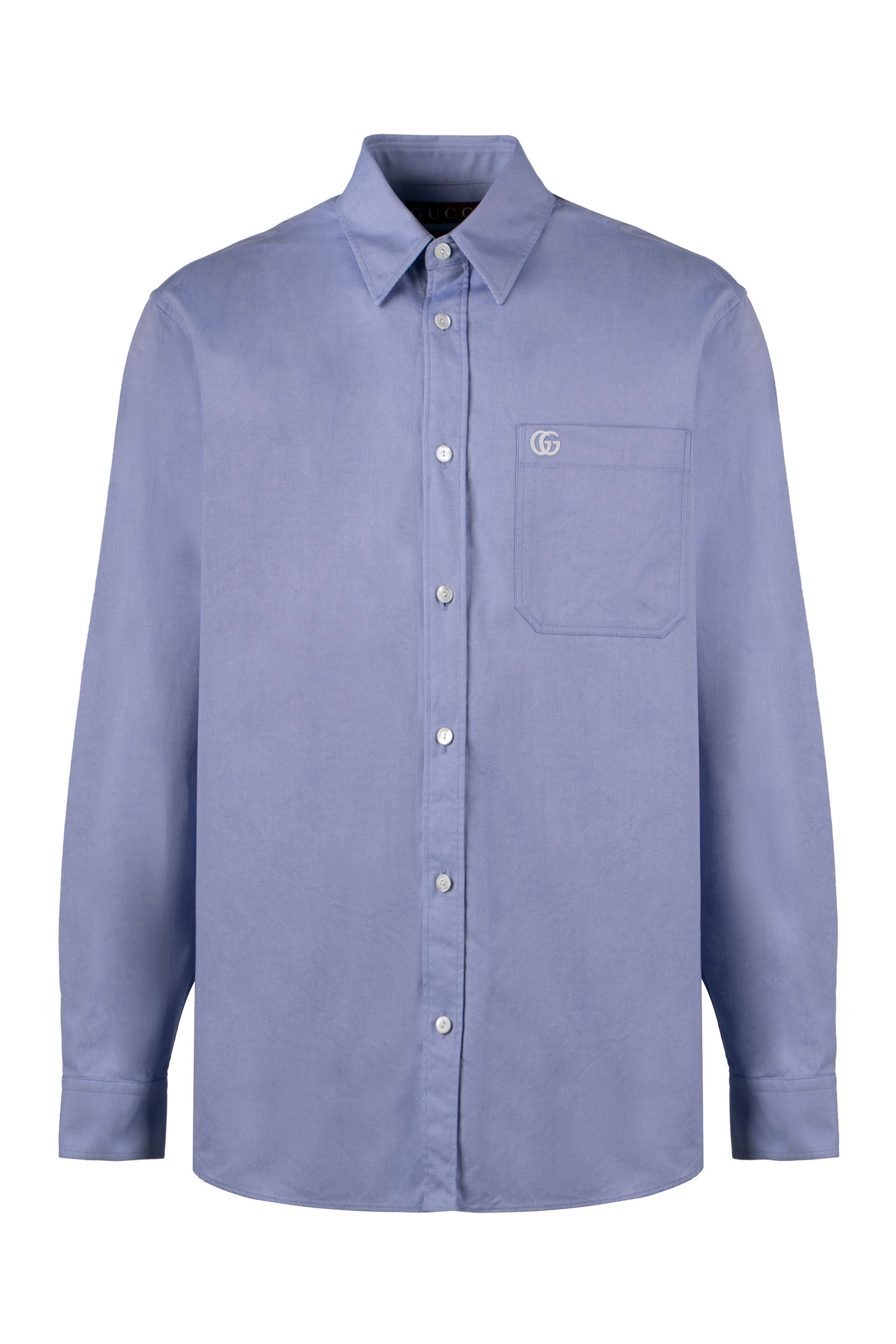 GUCCI Men's Cotton-Oxford Shirt with Front Pocket