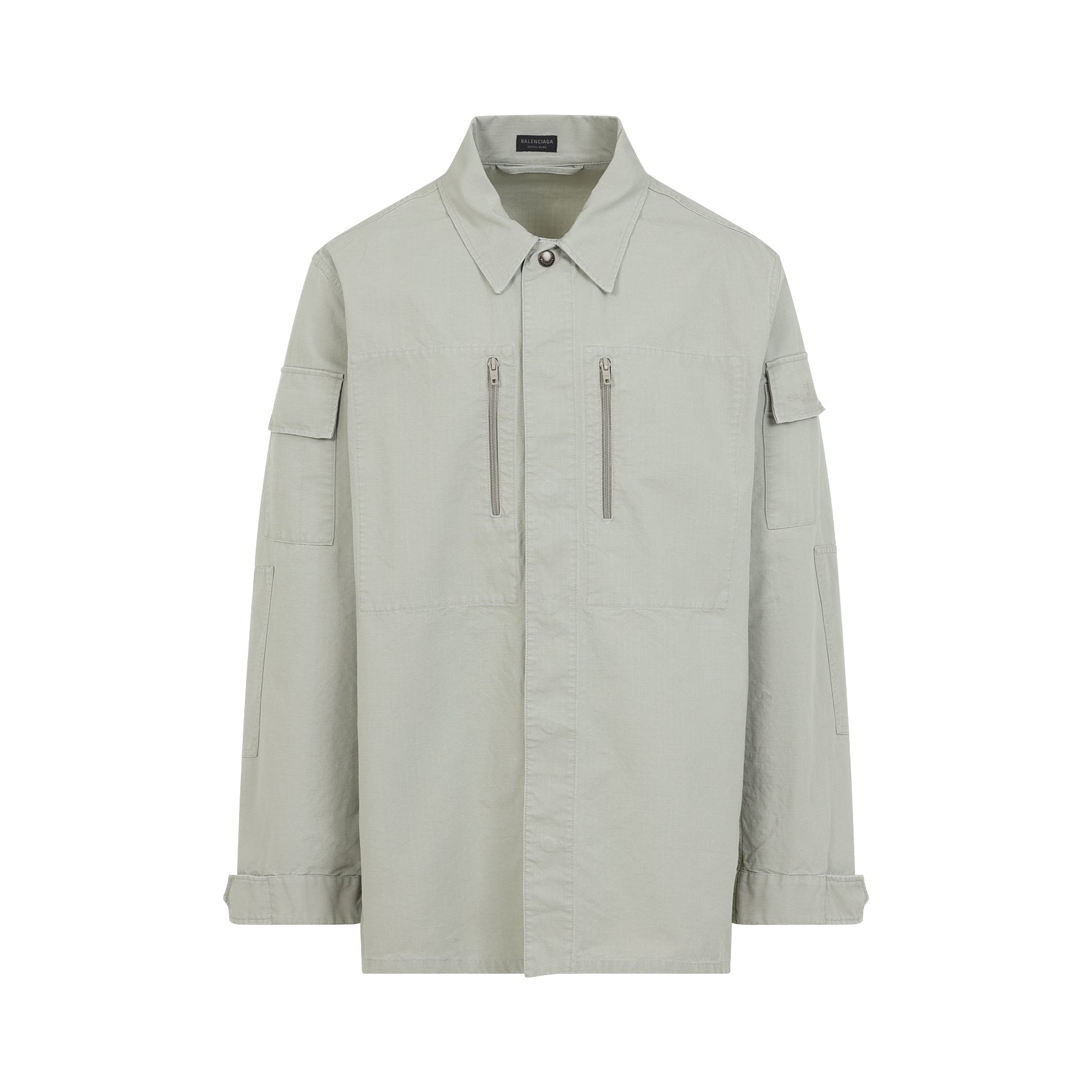 BALENCIAGA Long Sleeve Military Shirt for Men - SS25 Collection