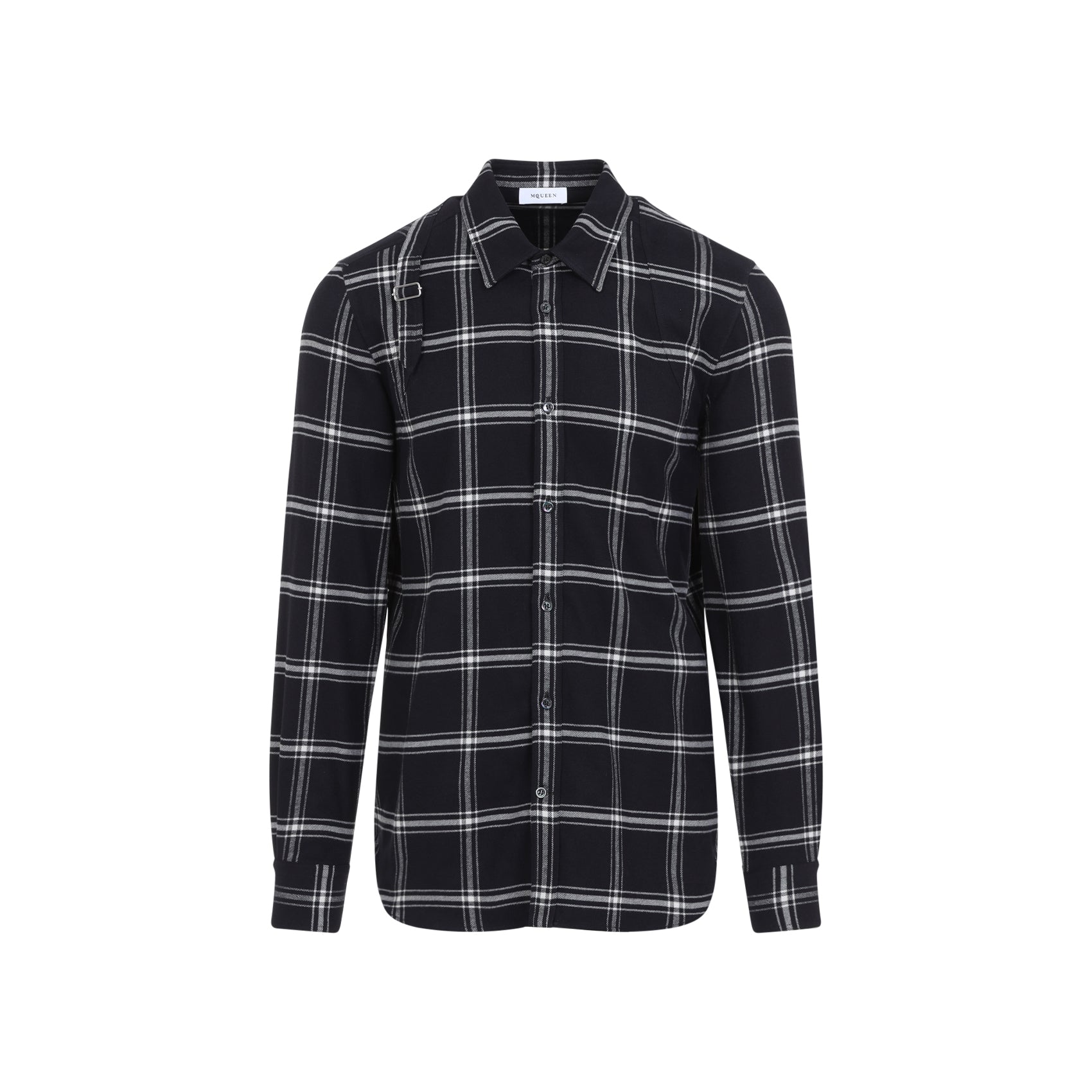 ALEXANDER MCQUEEN Cotton Flannel Checkered Shirt for Men - SS25