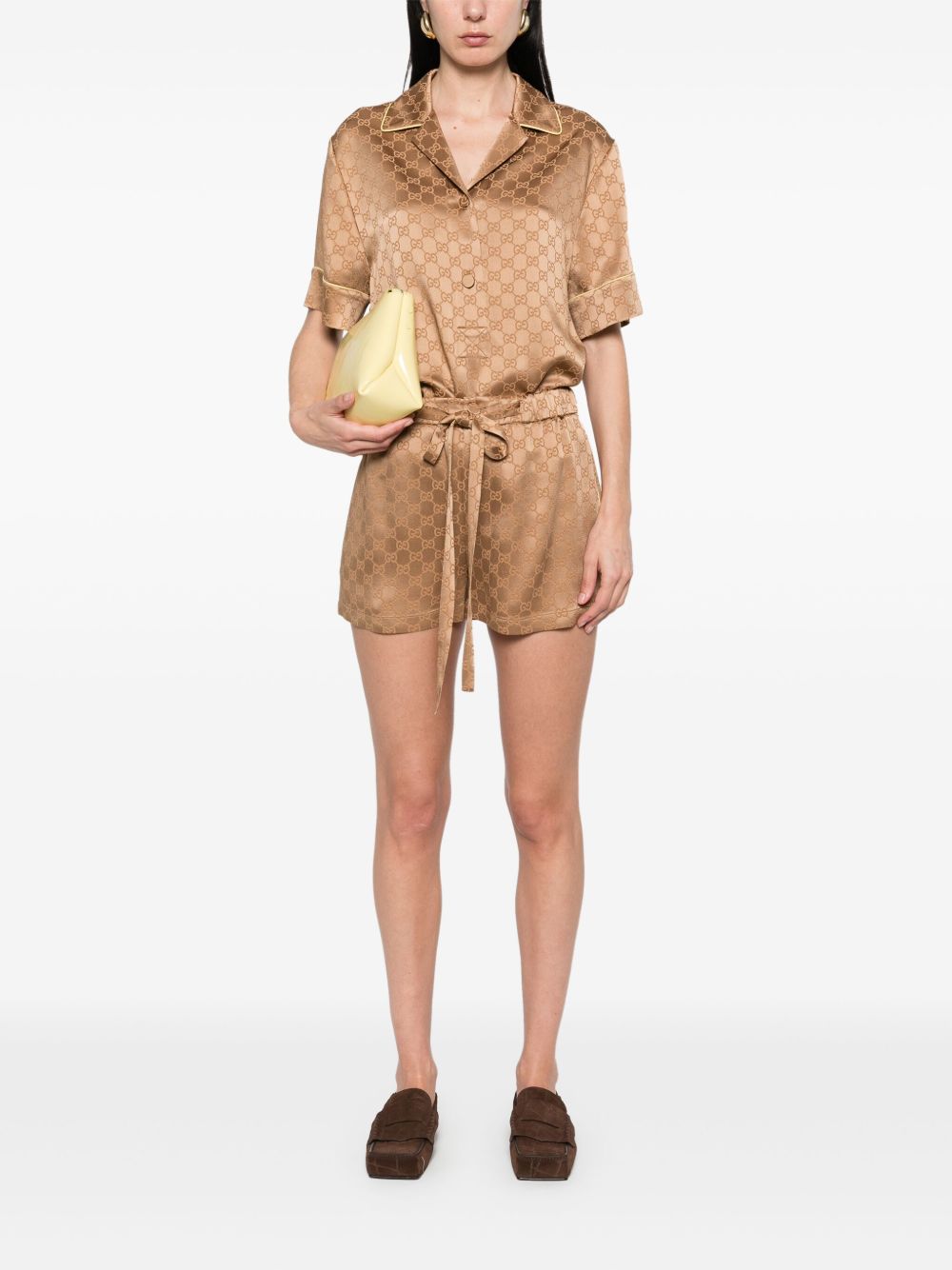 GUCCI Satin GG Mini Shorts - Size 40