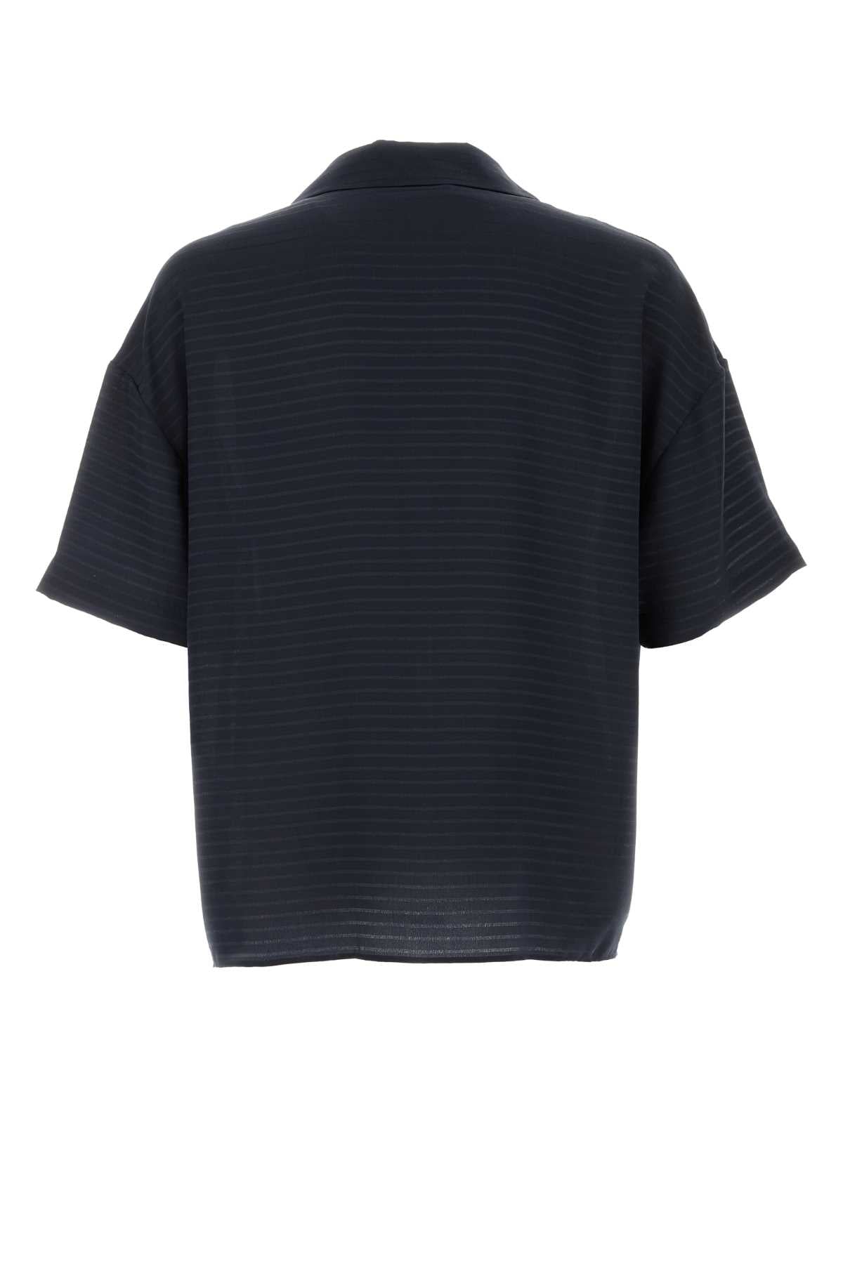 SAINT LAURENT Oversized Silk Polo Shirt