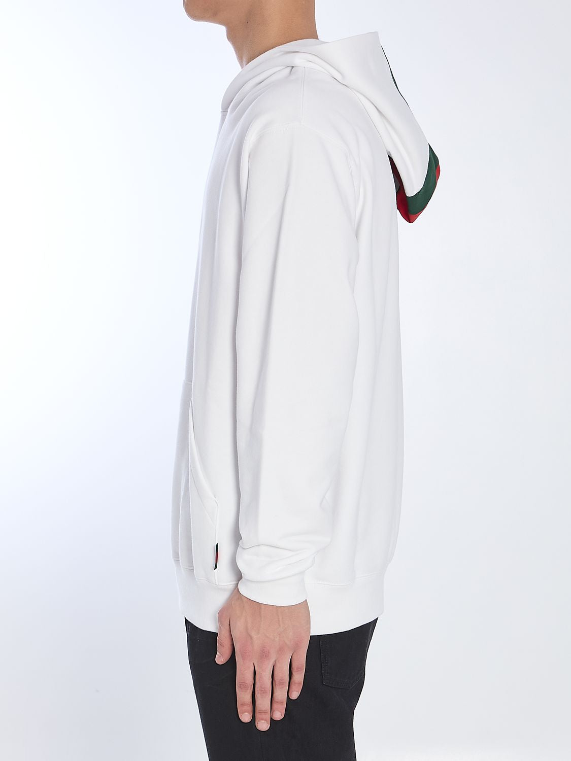 GUCCI Web Hoodie with Fixed Hood - Size M