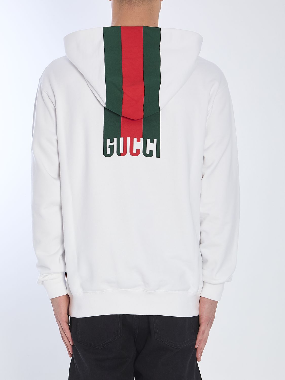GUCCI Web Hoodie with Fixed Hood - Size M