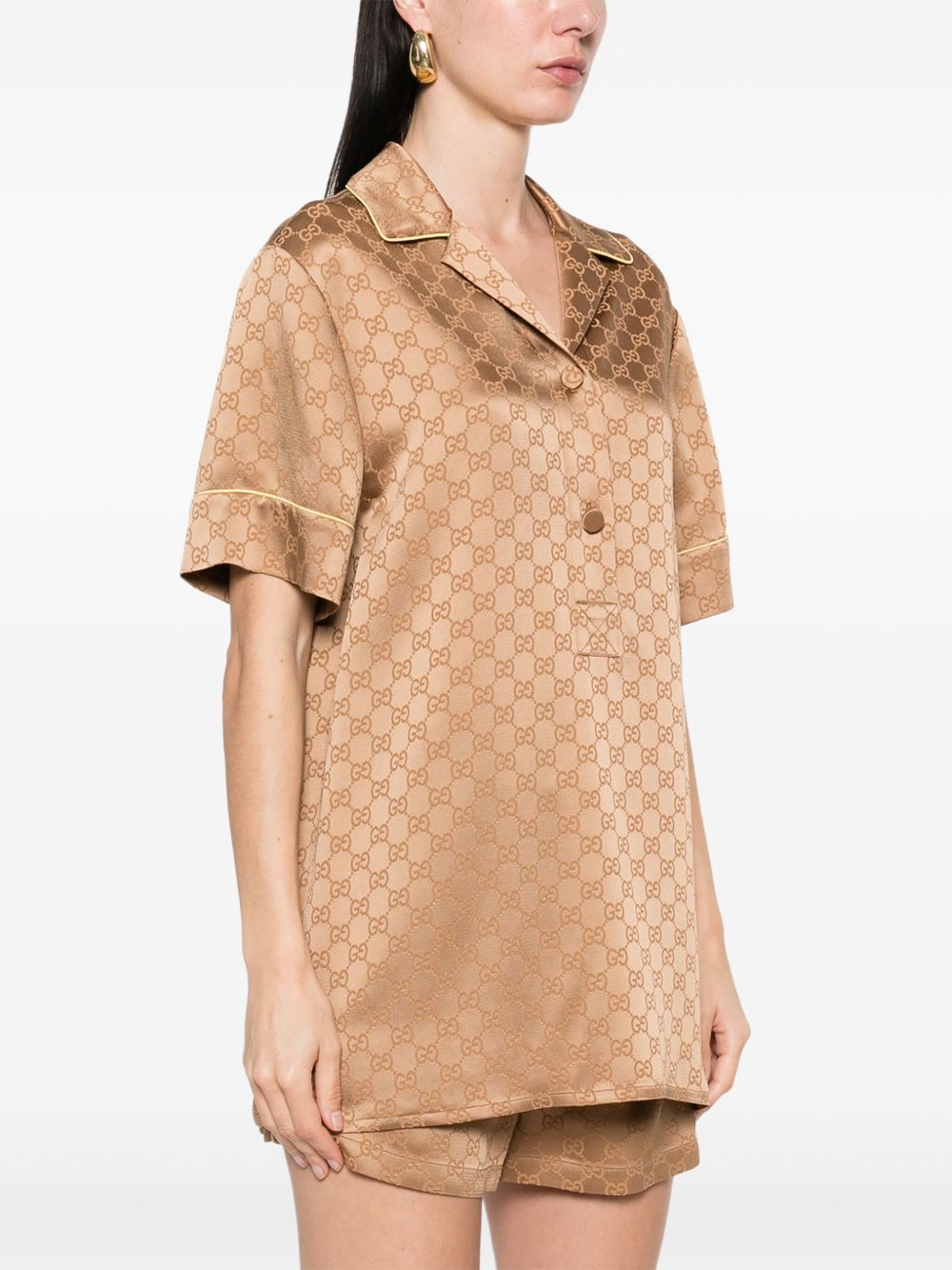 GUCCI Satin GG Shirt Size 40