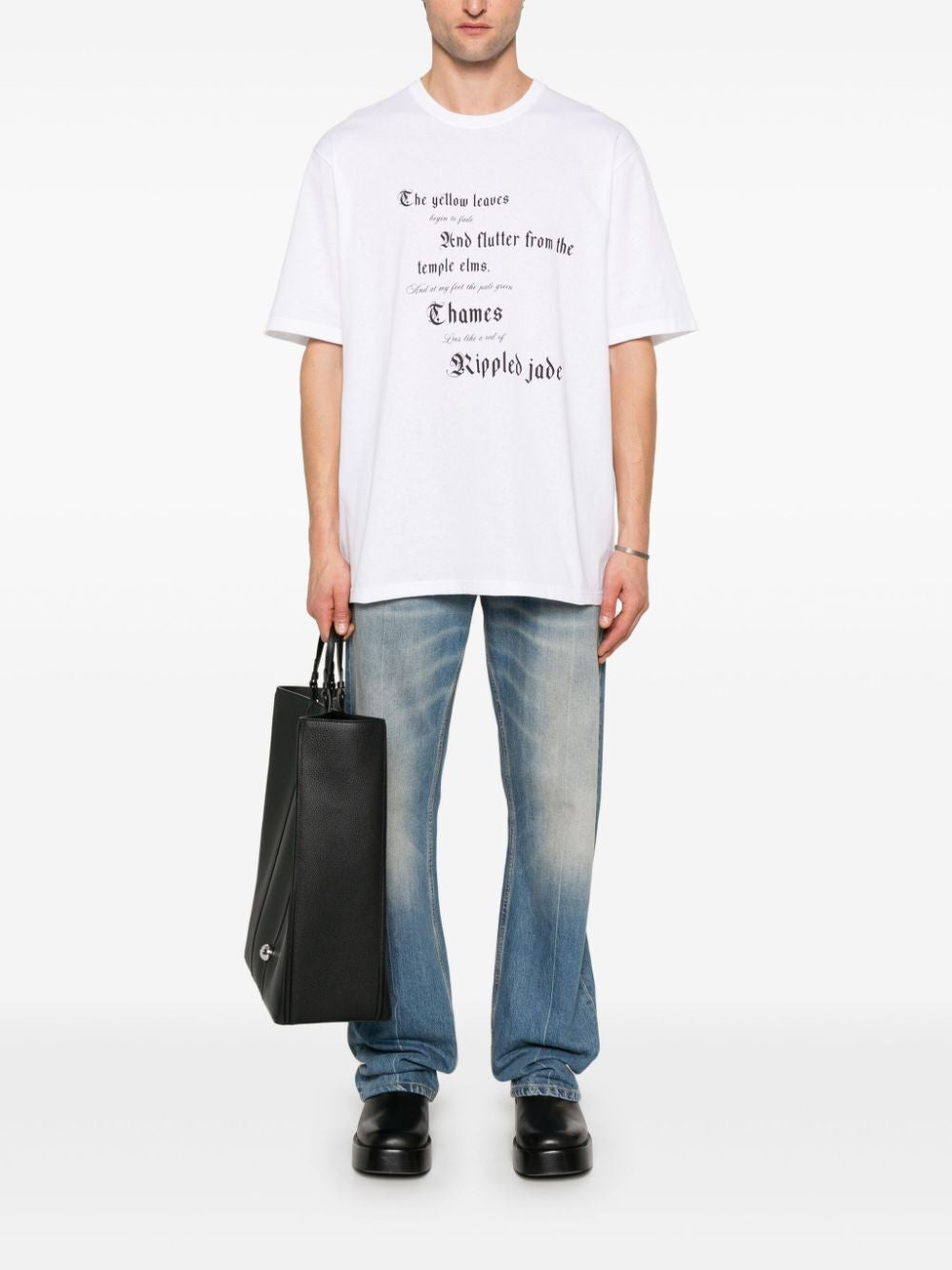 ALEXANDER MCQUEEN Text-Print T-Shirt for Men - SS25