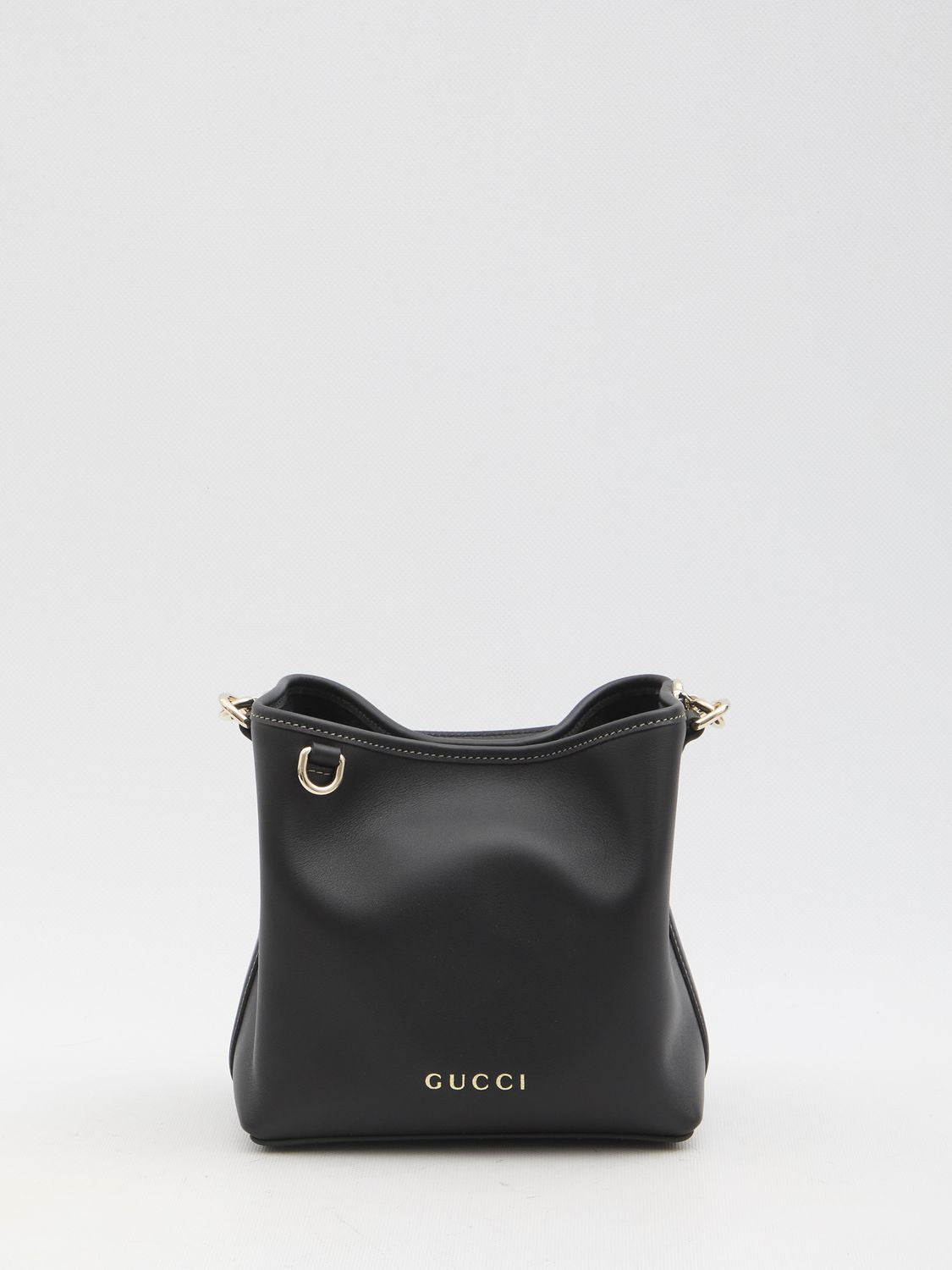 GUCCI Mini GG Emblem Bucket Handbag
