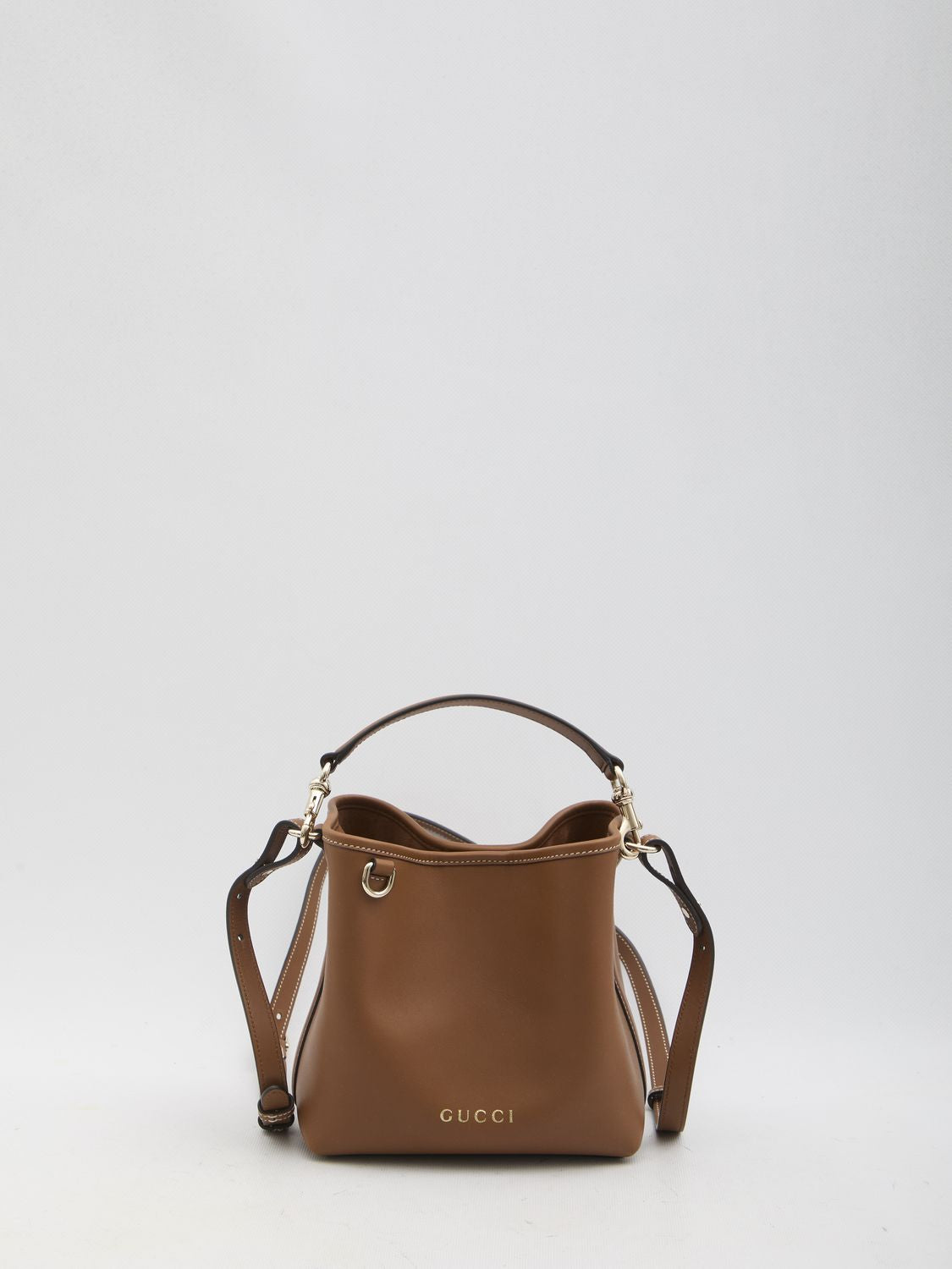 GUCCI Mini GG Emblem Bucket Handbag