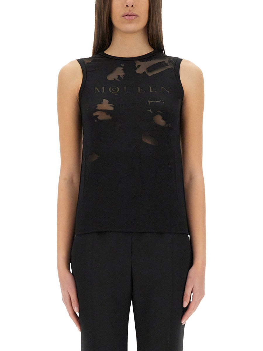 ALEXANDER MCQUEEN Elevated Top with Inserts - Size 40