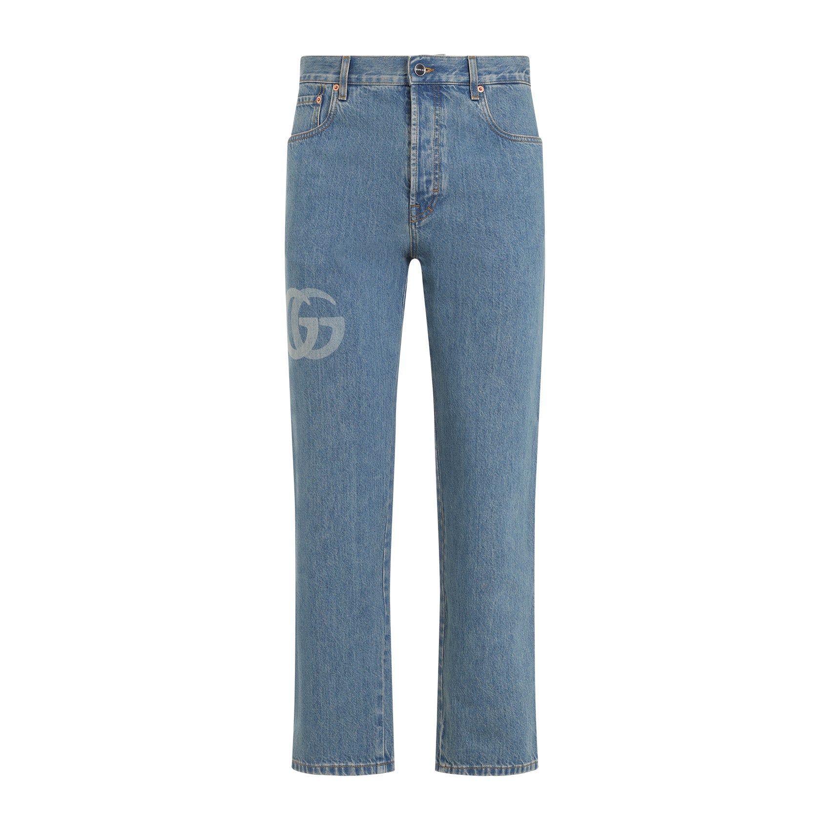 GUCCI Laser Logo Denim Pants for Men
