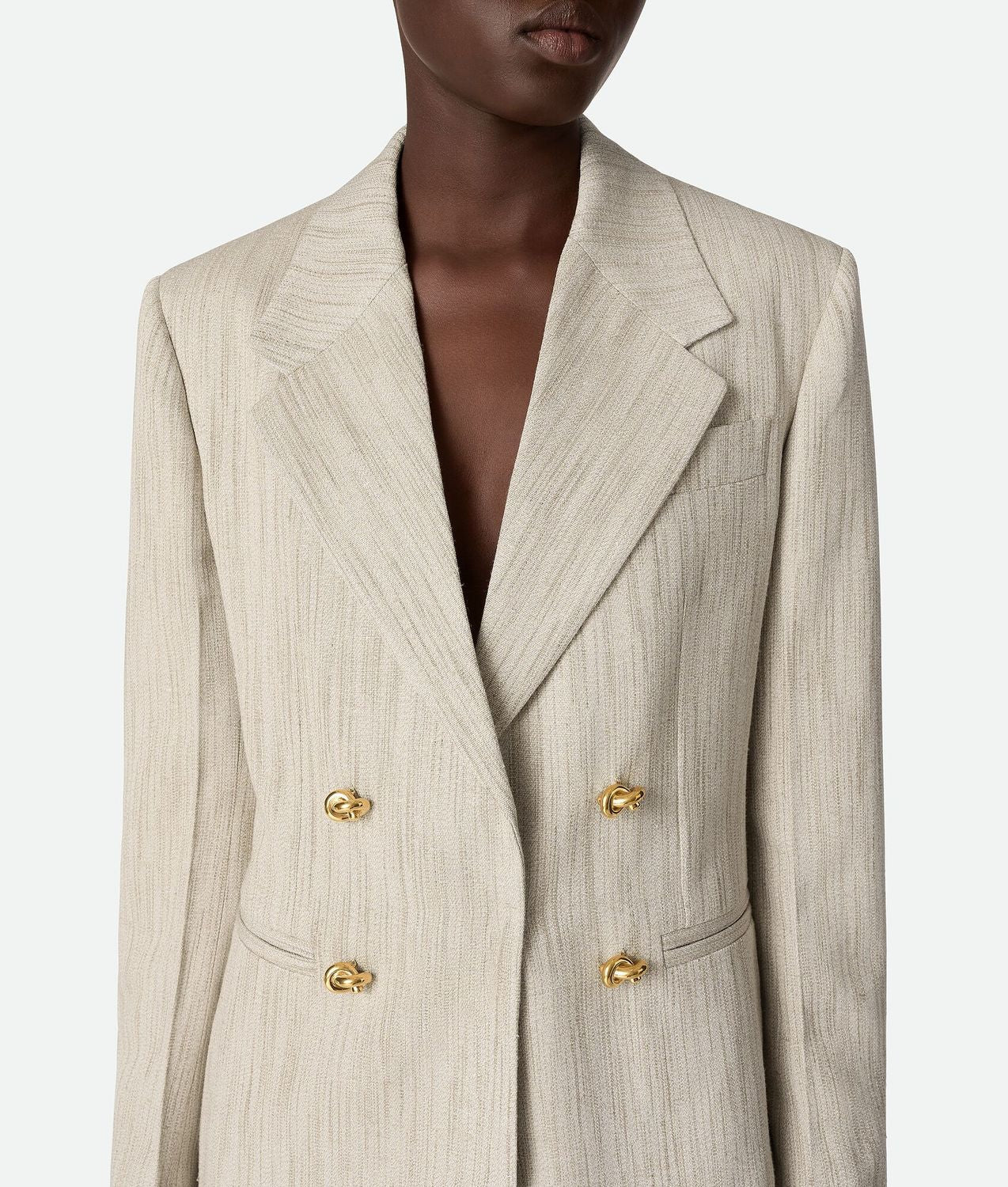 BOTTEGA VENETA Double-Breasted Viscose and Silk Jacket