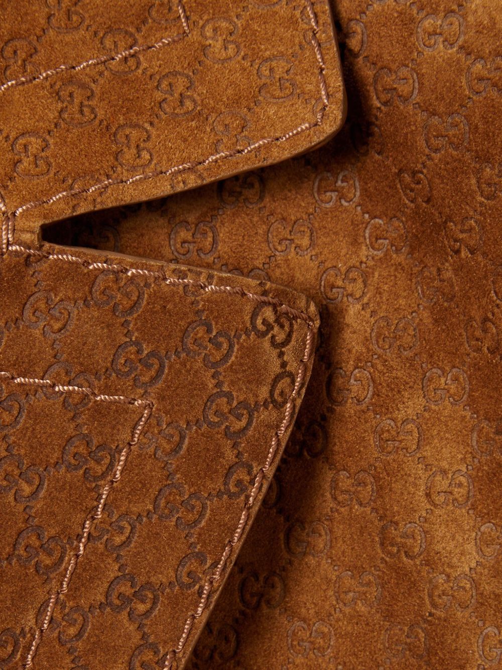 GUCCI Double-Breasted Suede Leather Jacket for Women