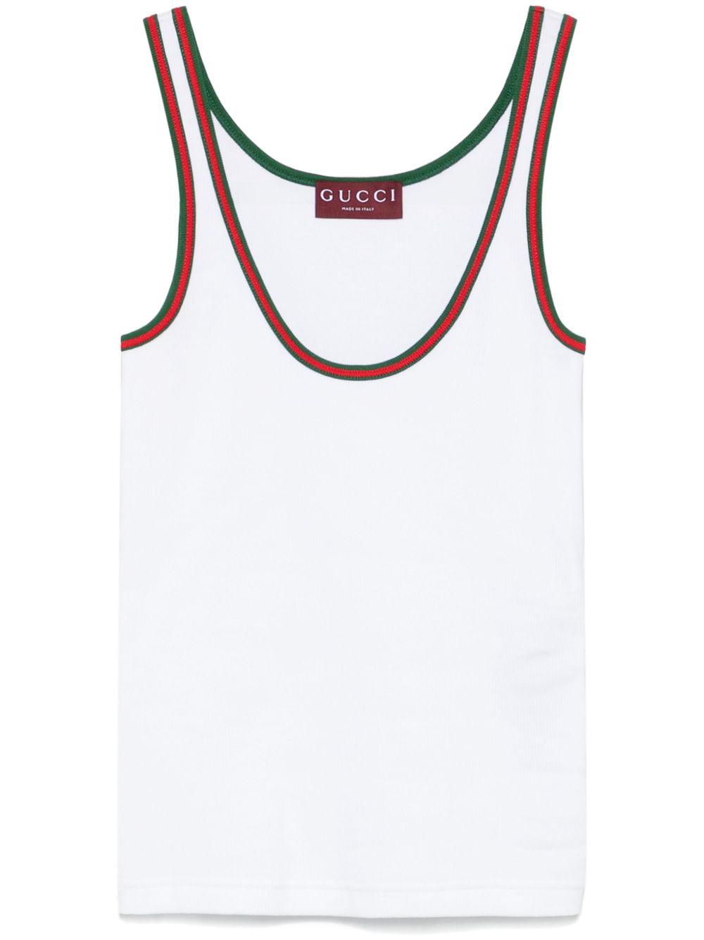 GUCCI Ribbed Cotton Slim Fit Tank Top - Size S