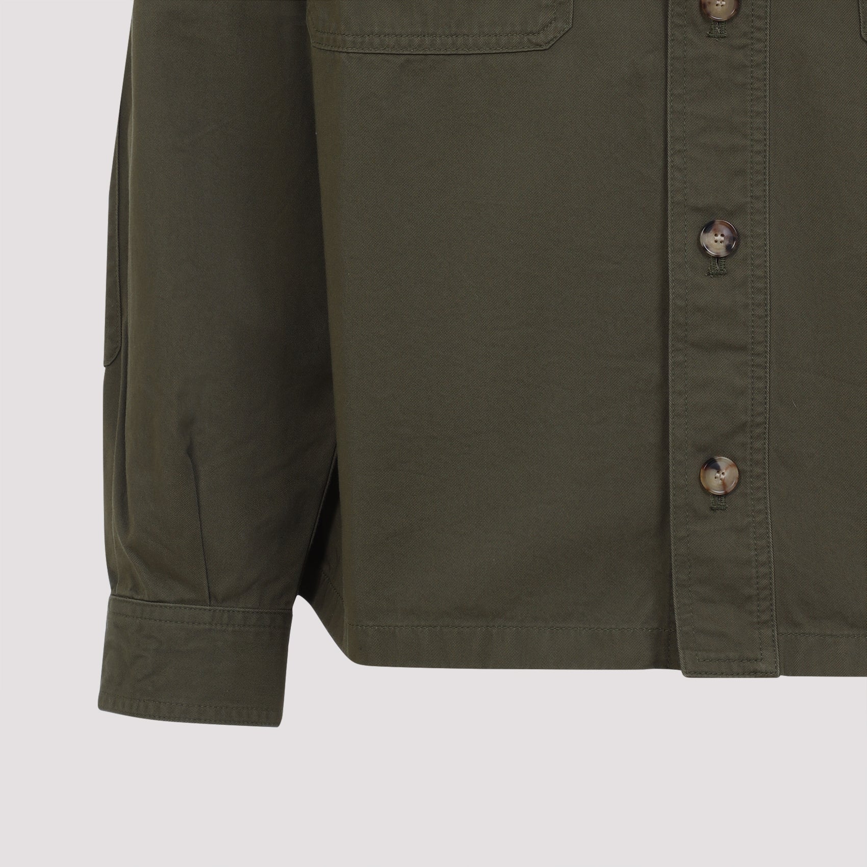 SAINT LAURENT Men's Twill Overshirt