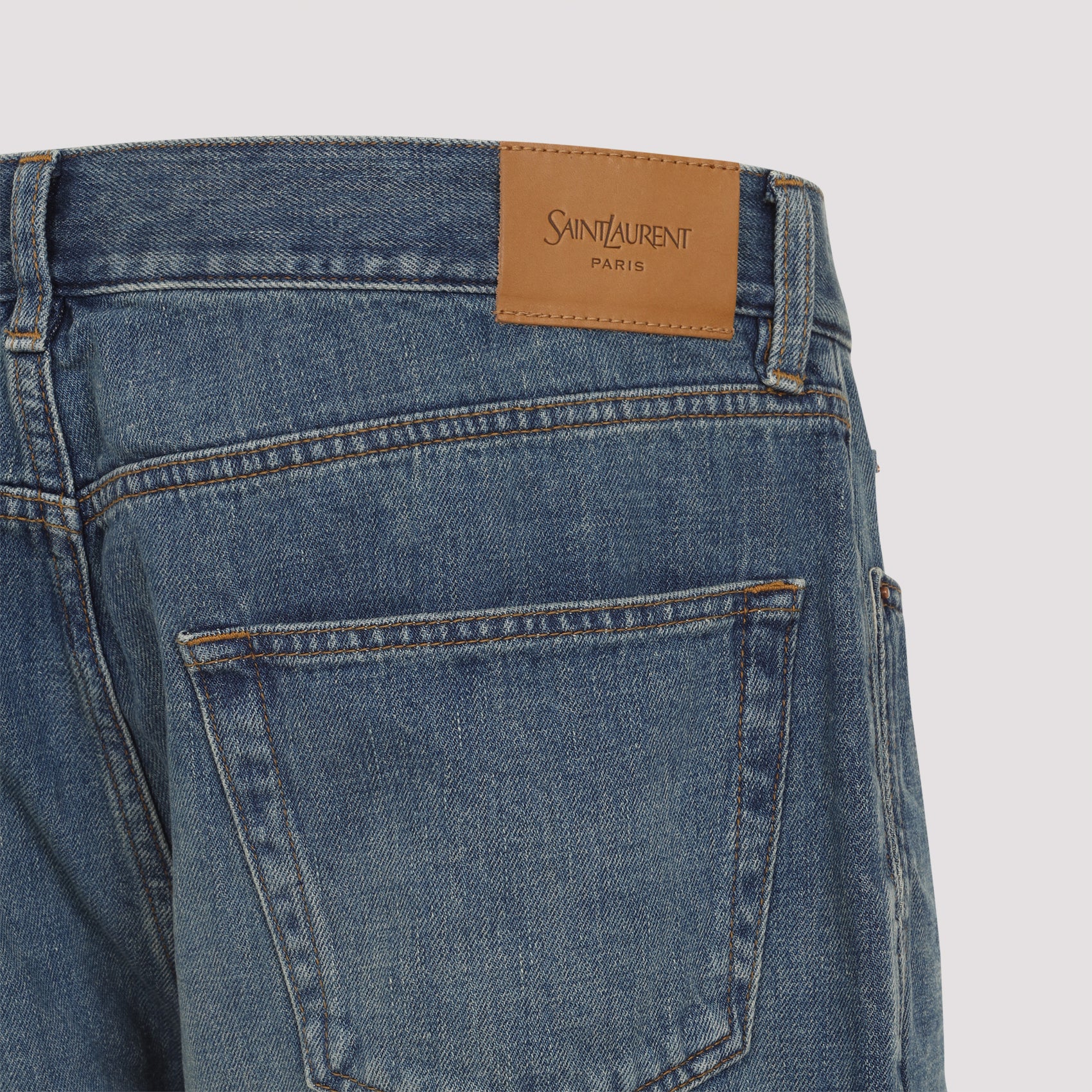 SAINT LAURENT Mid-Rise Straight Leg Denim Pants - Size 31