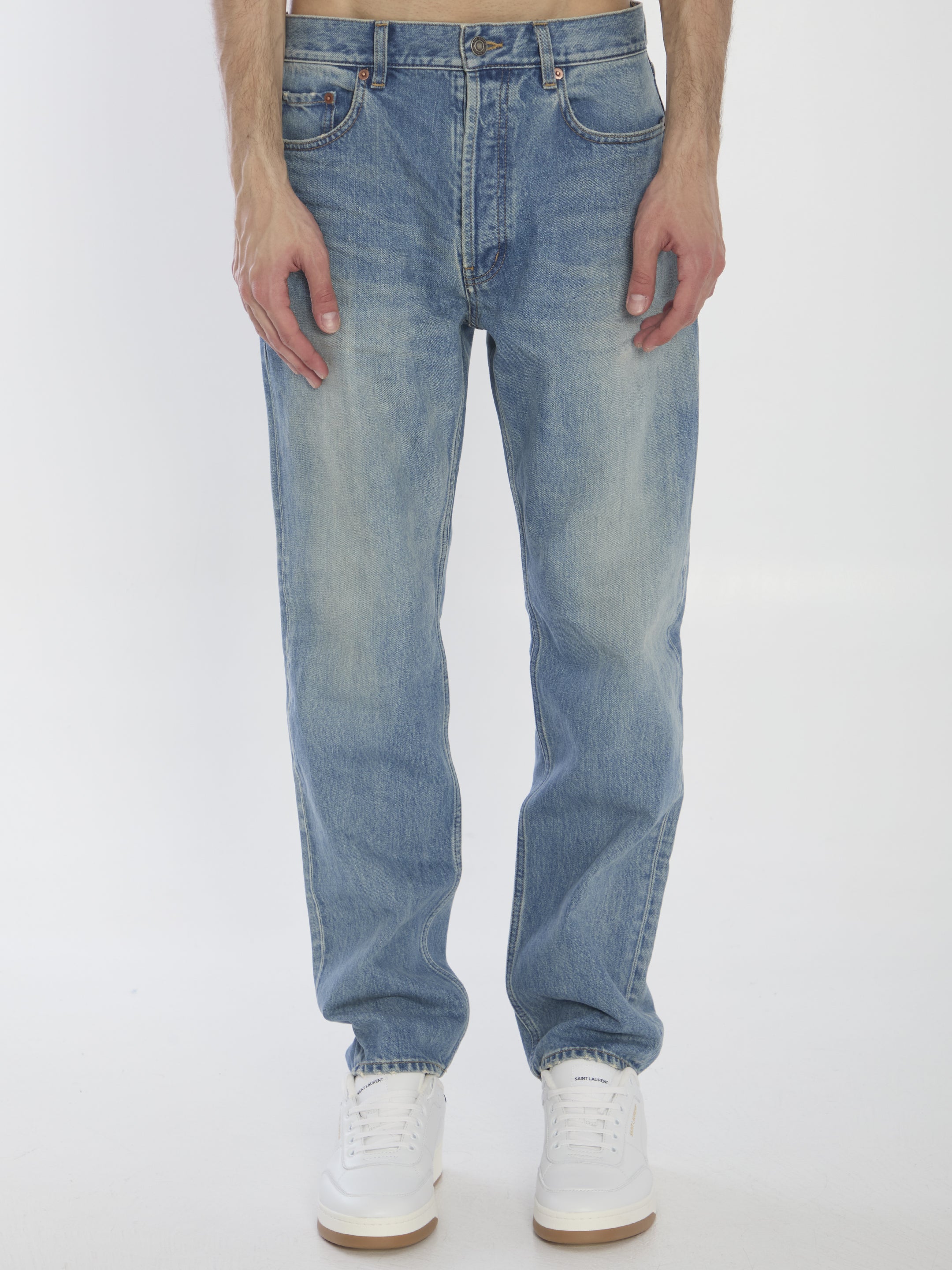 SAINT LAURENT Men's Slim Fit Long Mick Jeans