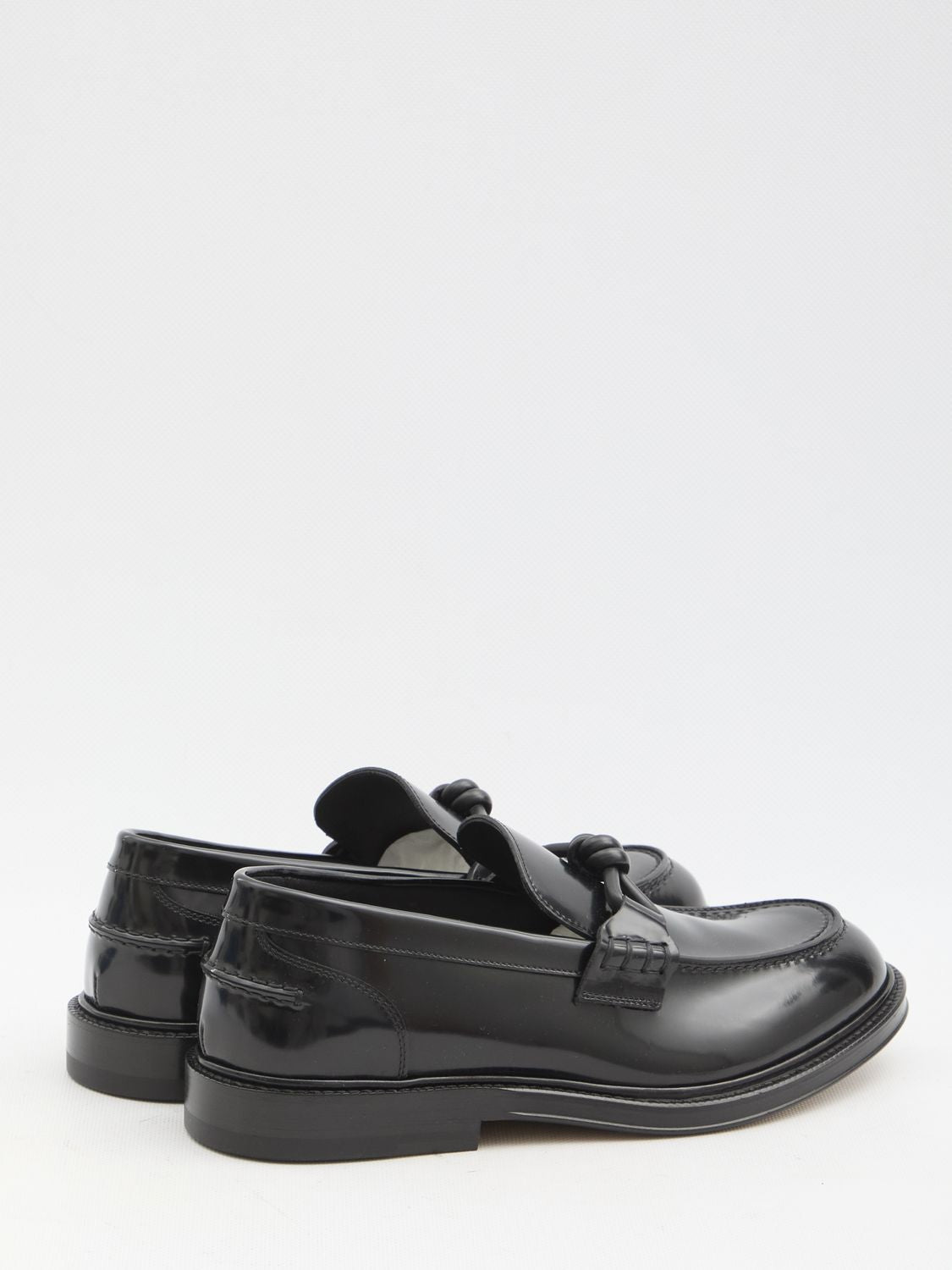 BOTTEGA VENETA Leather Tie Loafers for Men - SS25 Collection