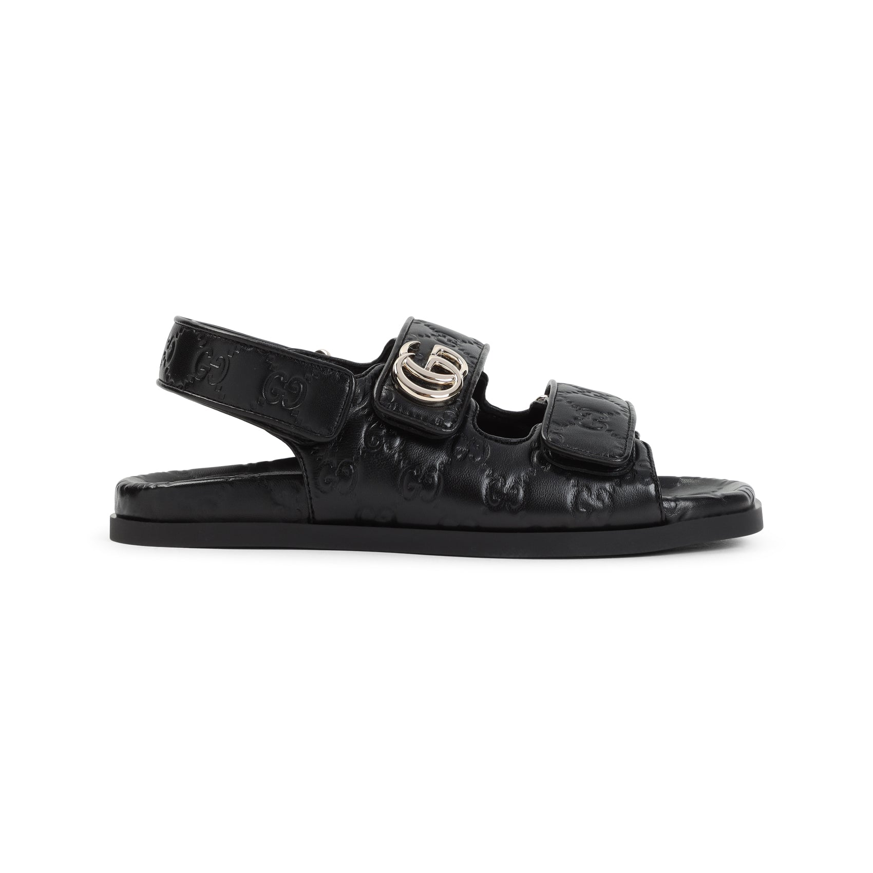 GUCCI Leather Sandals with Velcro Strap