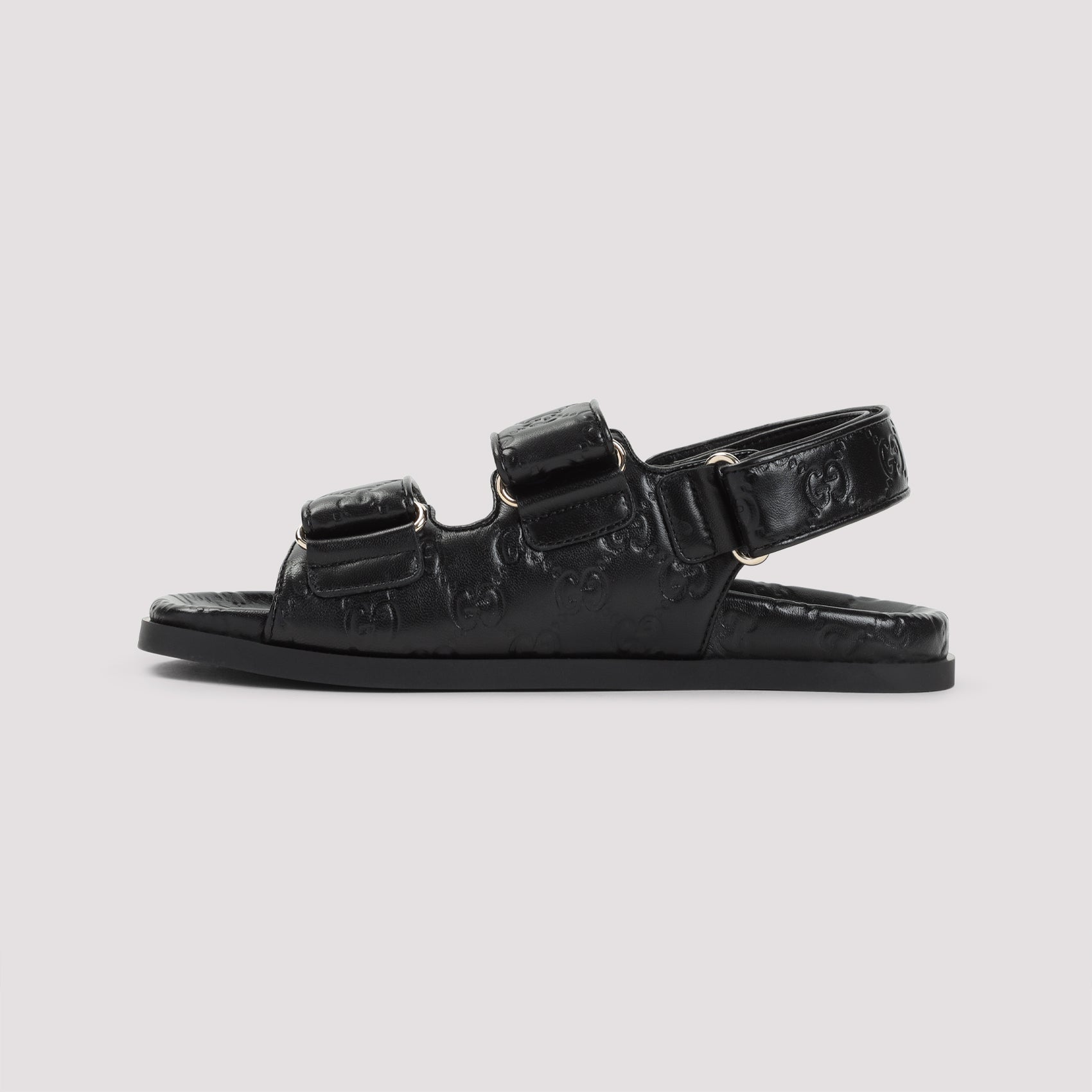 GUCCI Leather Sandals with Velcro Strap