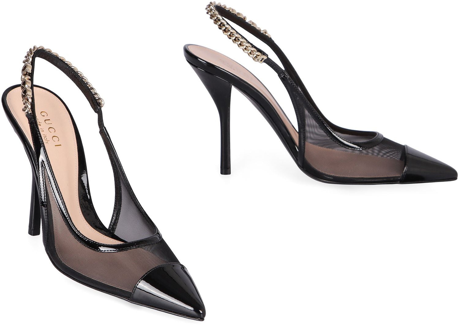 GUCCI Pointy-Toe Slingbacks with Ankle Strap - SS25