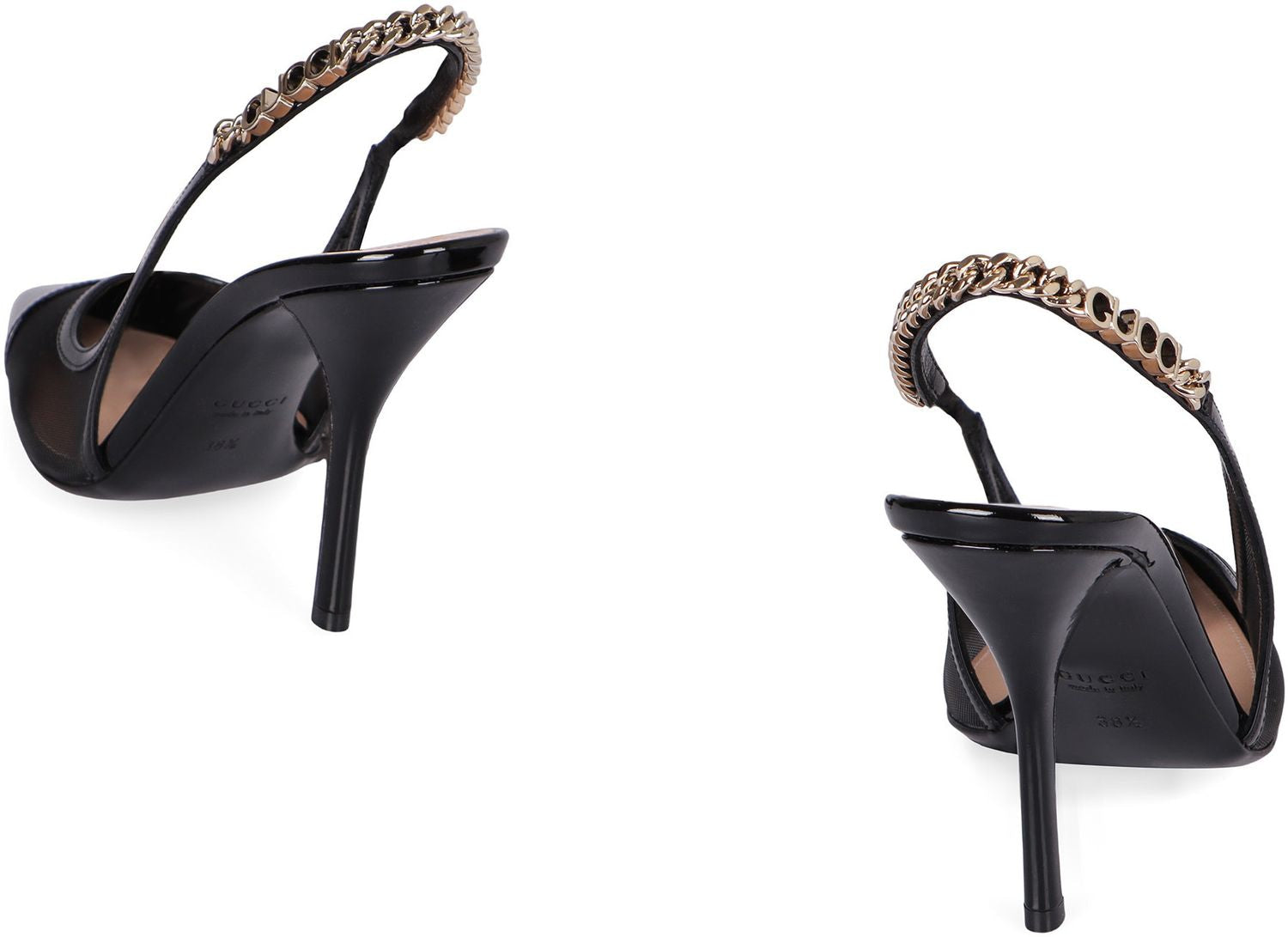 GUCCI Pointy-Toe Slingbacks with Ankle Strap - SS25