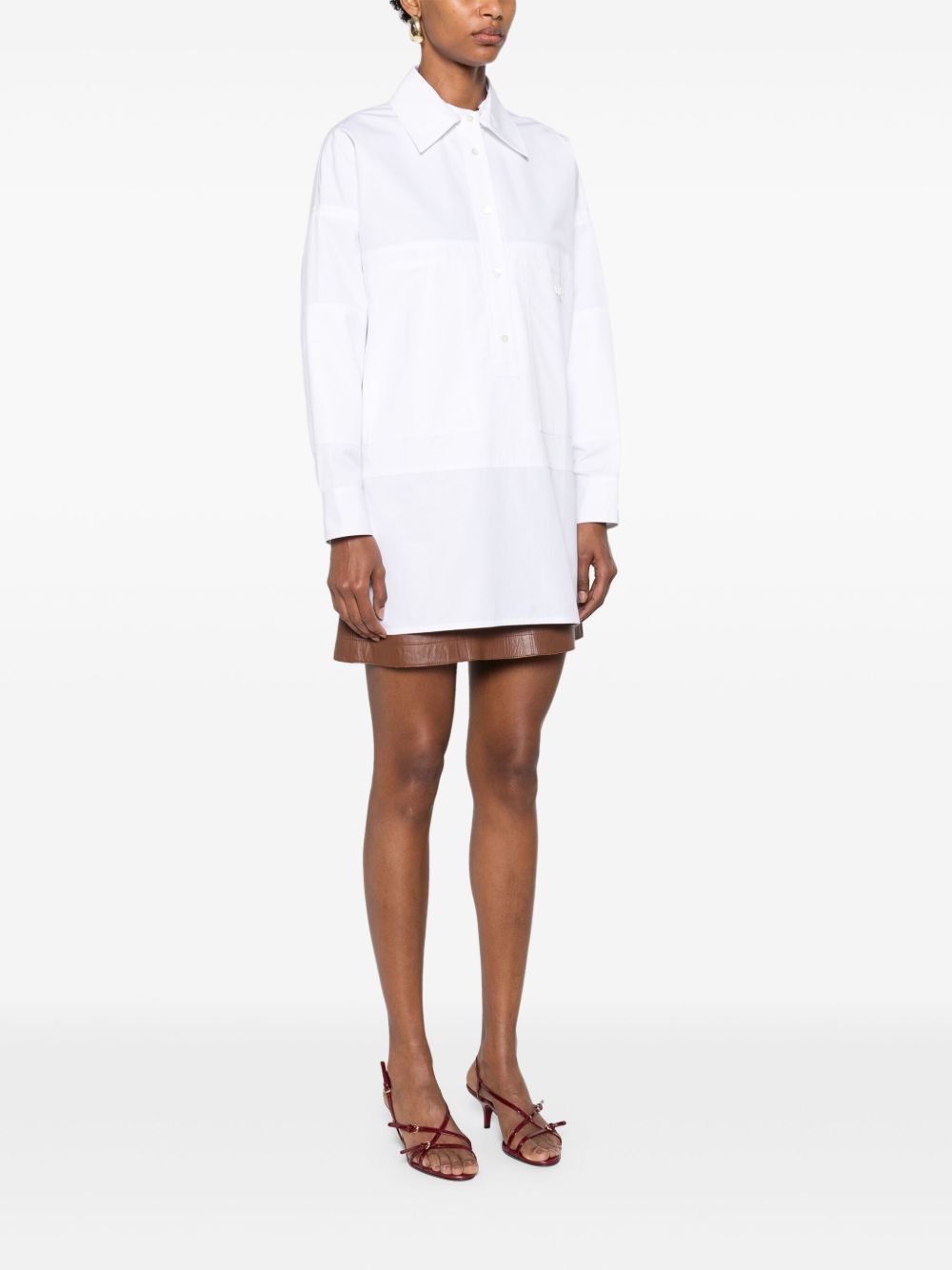 GUCCI Panelled Women's Shirt with Embroidered Logo