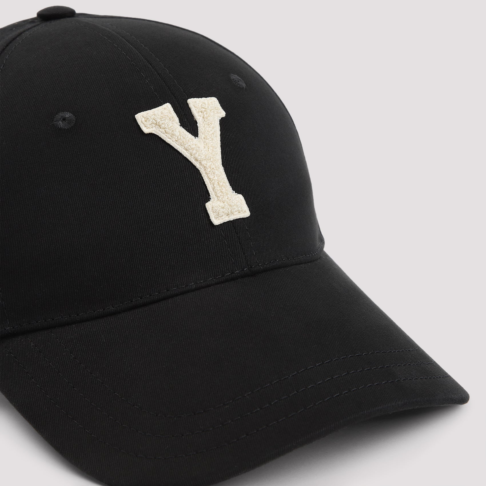 SAINT LAURENT Varsity Cap with Front Patch - Adjustable Fit