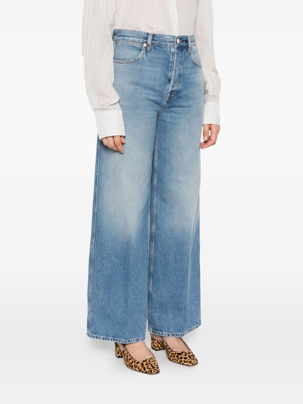 GUCCI Wide Jeans with Faded Effect - Women's FW25